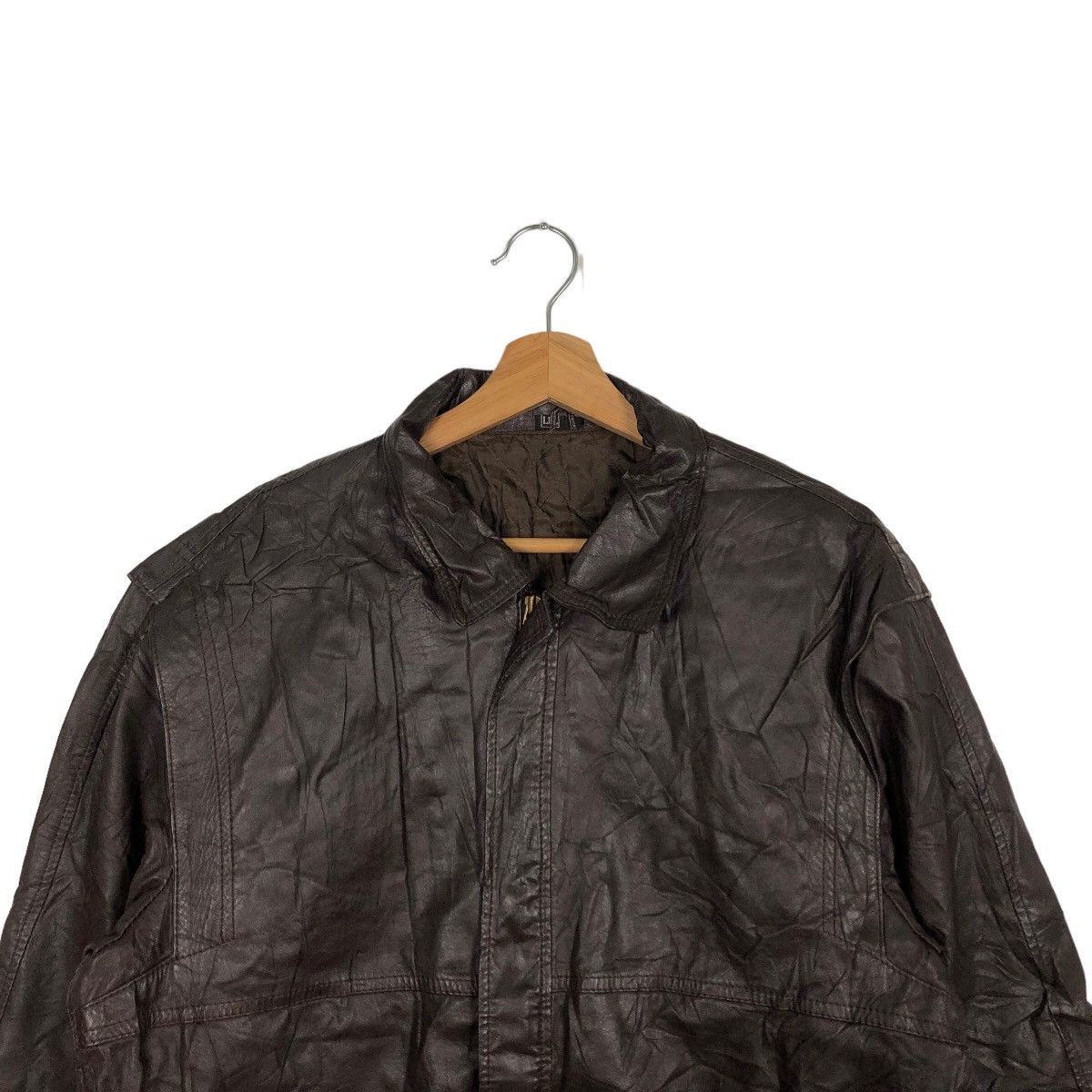 Issey Miyake VINTAGE BOMBER LEATHER JACKET JAPAN ISSEY MIYAKE Size US L / EU 52-54 / 3 - 2 Thumbnail
