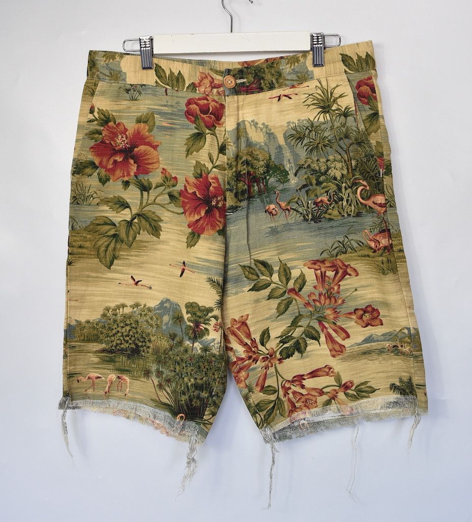 Nepenthes graphic cutoff shorts pants 22365 - 0428 75 Size US 32 / EU 48 - 2 Thumbnail