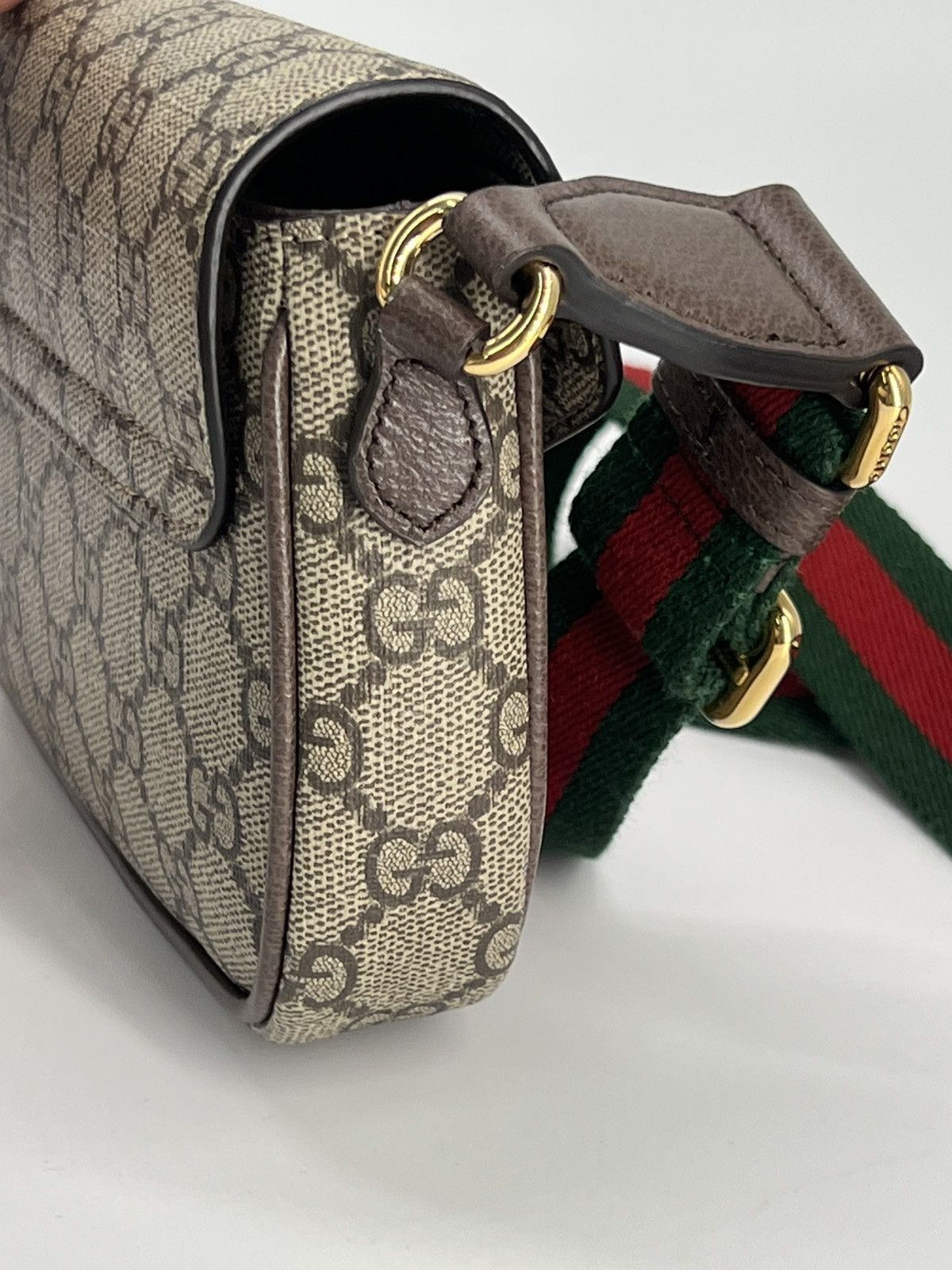 Gucci Gucci Ophidia Mini GG Supreme Canvas Shoulder Bag Size ONE SIZE - 5 Thumbnail