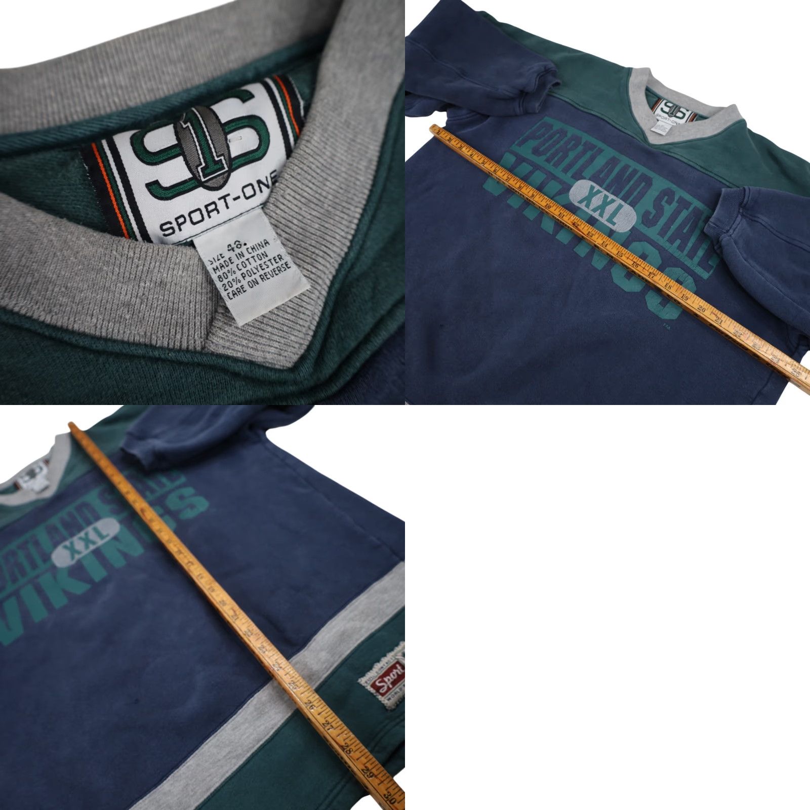 Vintage VINTAGE Portland State Vikings Sweatshirt Mens XL Blue Heavy Graphic 90s Pullover Size US XL / EU 56 / 4 - 8 Thumbnail