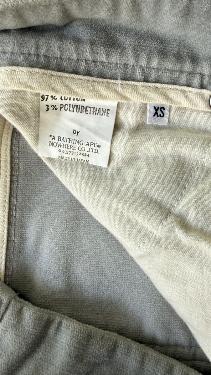 Bape Bathing ape velour leather patch denim ss00 Size US 27 - 6 Thumbnail