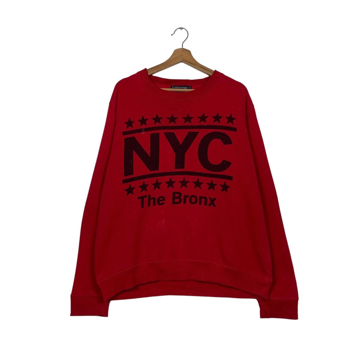 Japanese Brand NYC The Bronx Red Crewneck Sweatshirt Size US L / EU 52-54 / 3 - 1 Thumbnail