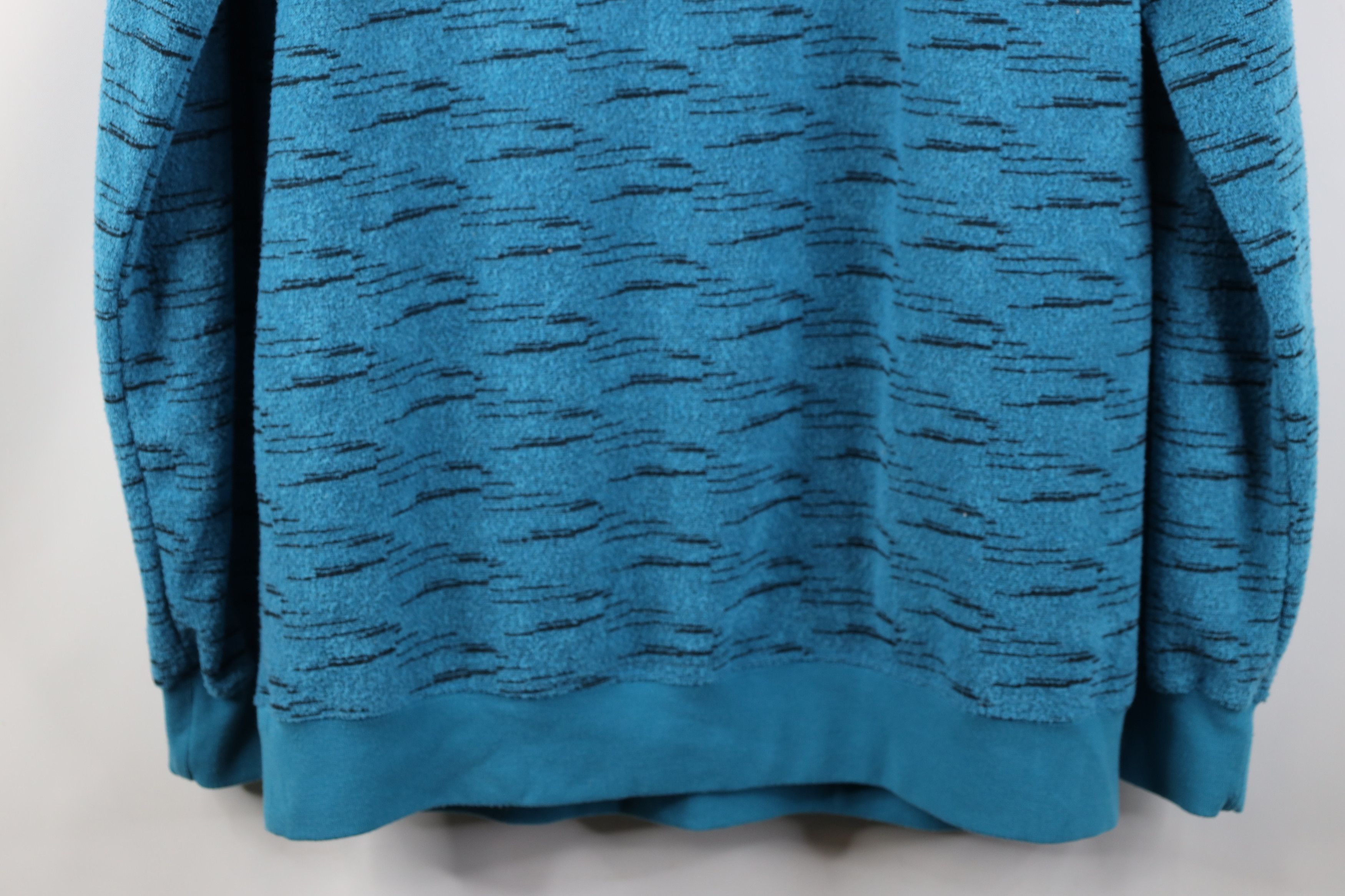 Vintage Vintage 90s Streetwear Fleck Fleece Collared Sweatshirt Blue Size US XL / EU 56 / 4 - 11 Thumbnail