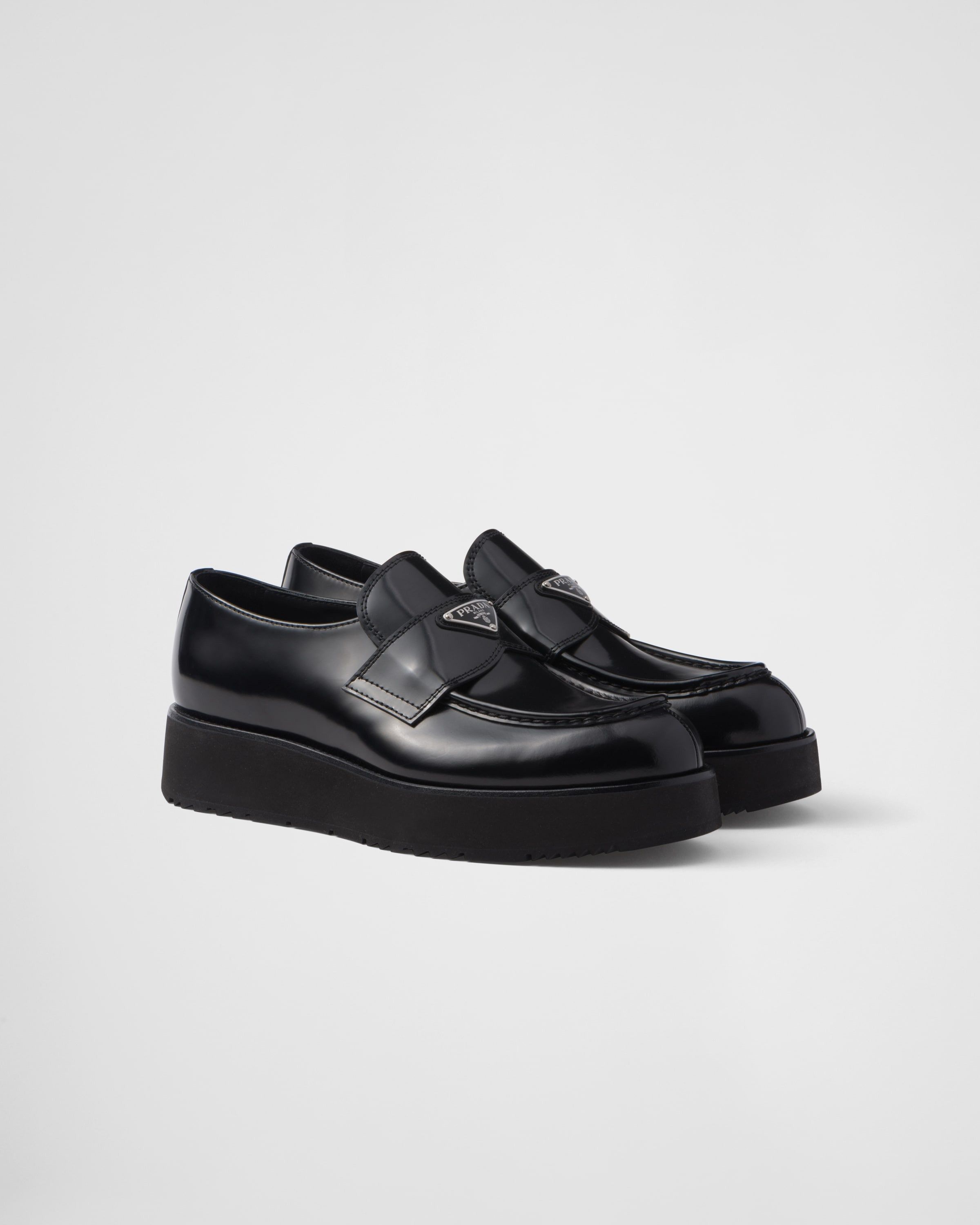 Prada Brushed Leather Loafers Size US 11.5 / EU 44-45 - 1 Thumbnail