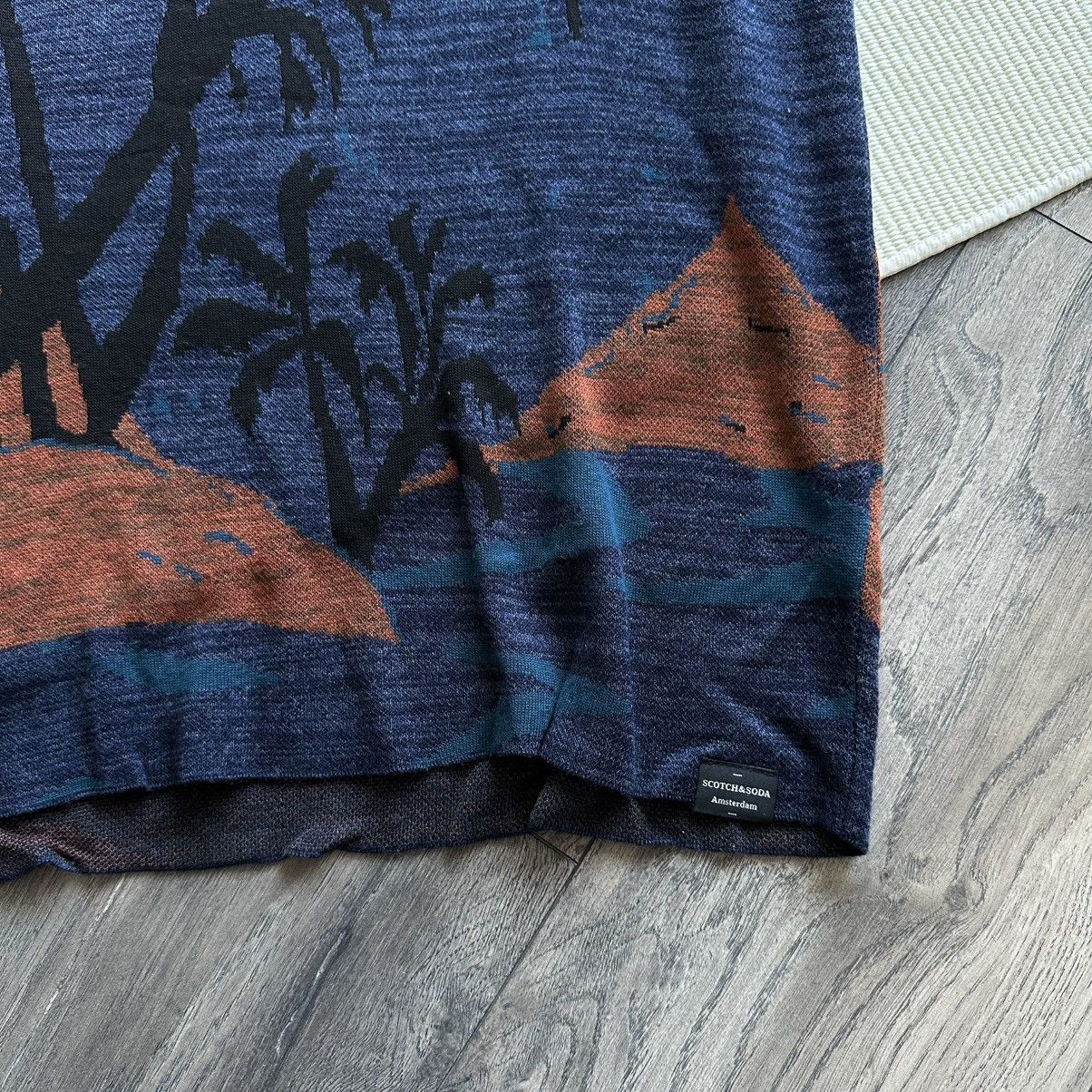 Scotch & Soda Scotch & Soda short-sleeve jacquard knit palm print t-shirt Size US L / EU 52-54 / 3 - 2 Thumbnail
