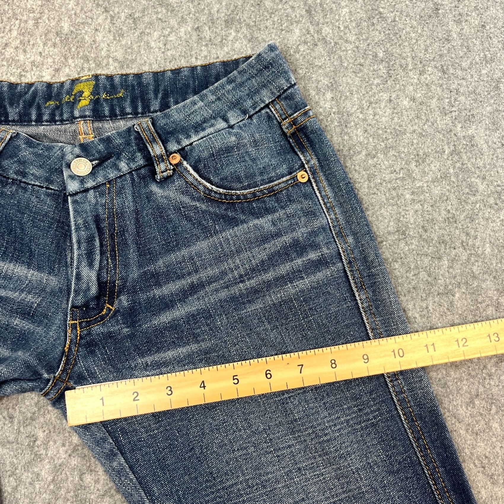 7 For All Mankind 7 For All Mankind Jeans Bootcut 29 30 UK 10 Blue Low Rise A Pocket Womens Boyfull? Size 32" / US 10 / IT 46 - 5 Thumbnail