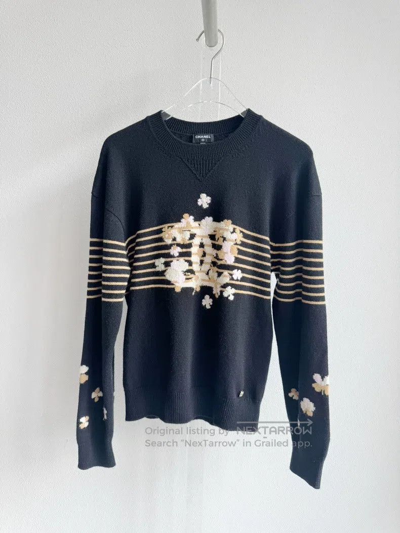 Chanel Chanel 24P new black clover double C cashmere sweater Size XXS / US 00 / IT 34 - 3 Thumbnail