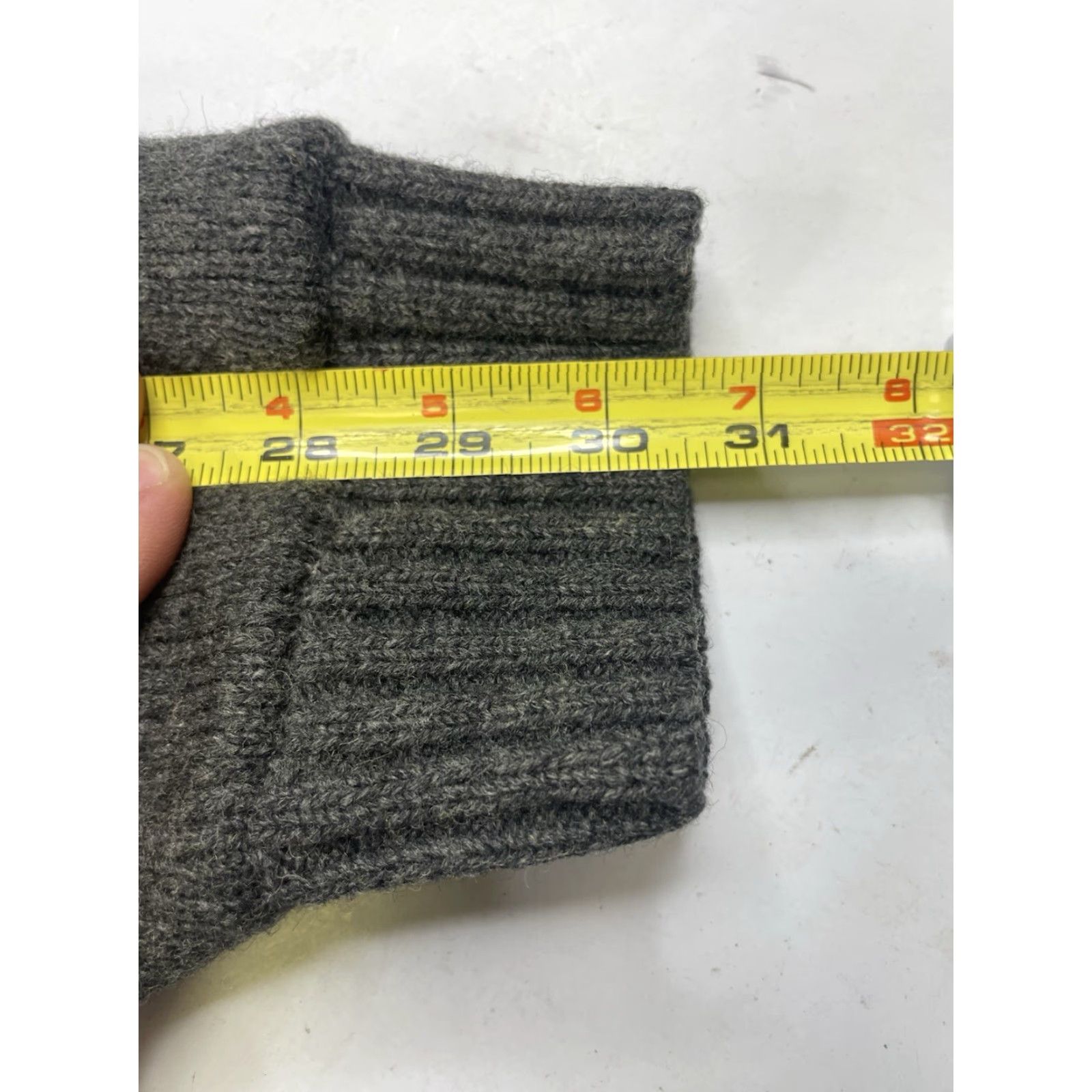 Vintage L.L. Bean Sweater Mens Large 100% Lambswool Sherpa Lined 1/4 Zip Jacket Dark Gray Size US L / EU 52-54 / 3 - 4 Thumbnail