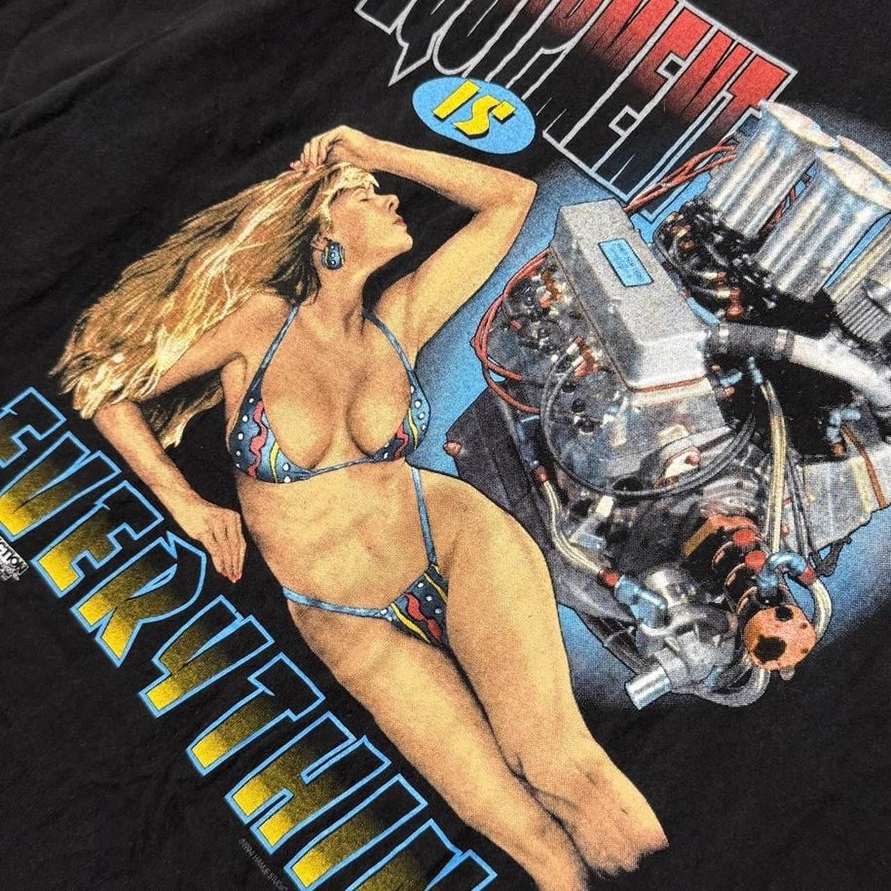 Harley Davidson Equipment Is Everything Sexy Bikini Girl Black Shirt XXL Size US XXL / EU 58 / 5 - 2 Thumbnail