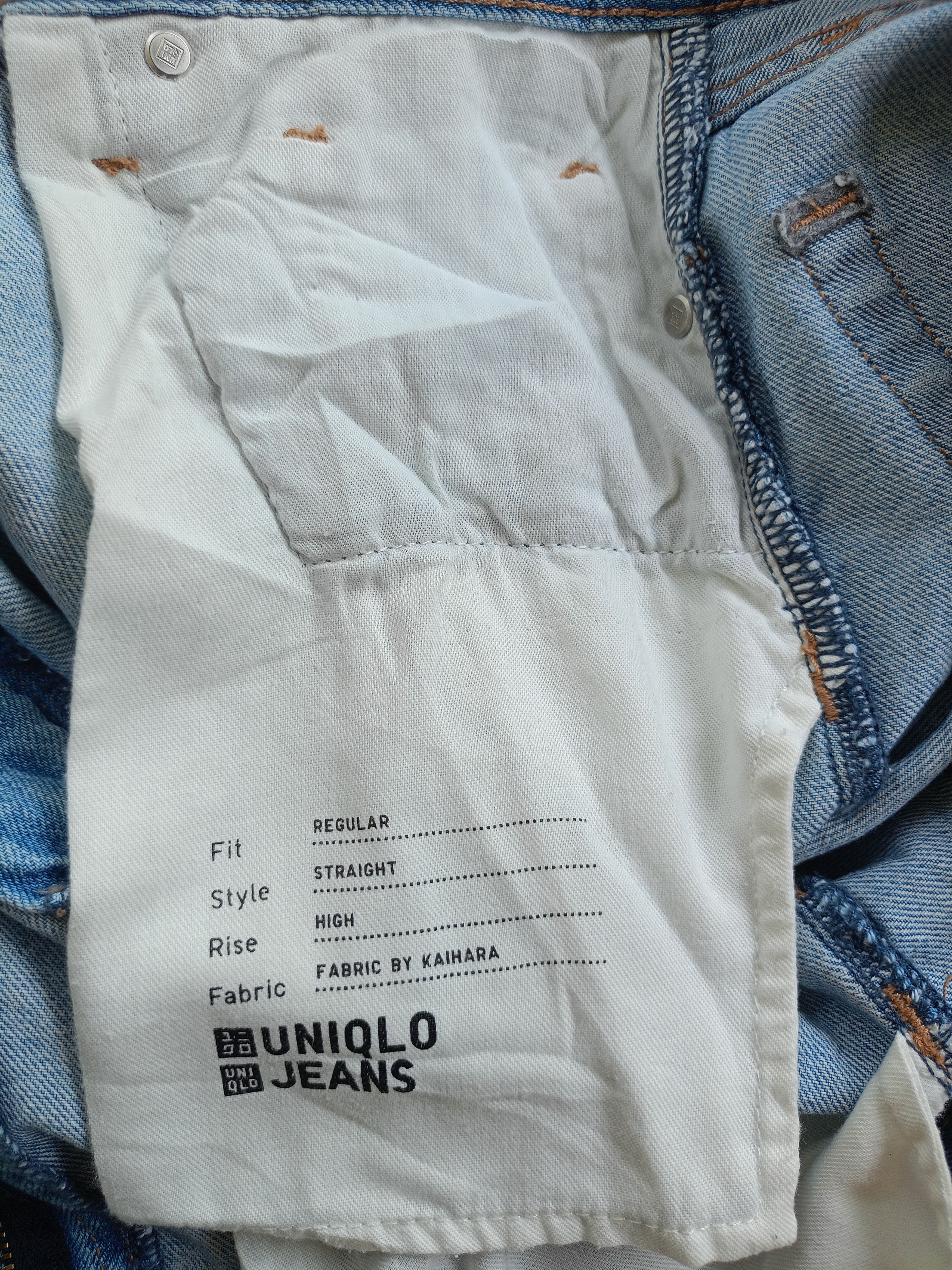 Kaihara Denim × Uniqlo × Vintage UNIQLO Regular, Straight Cut Distressed Vintage Denim Size US 26 / EU 42 - 18 Thumbnail