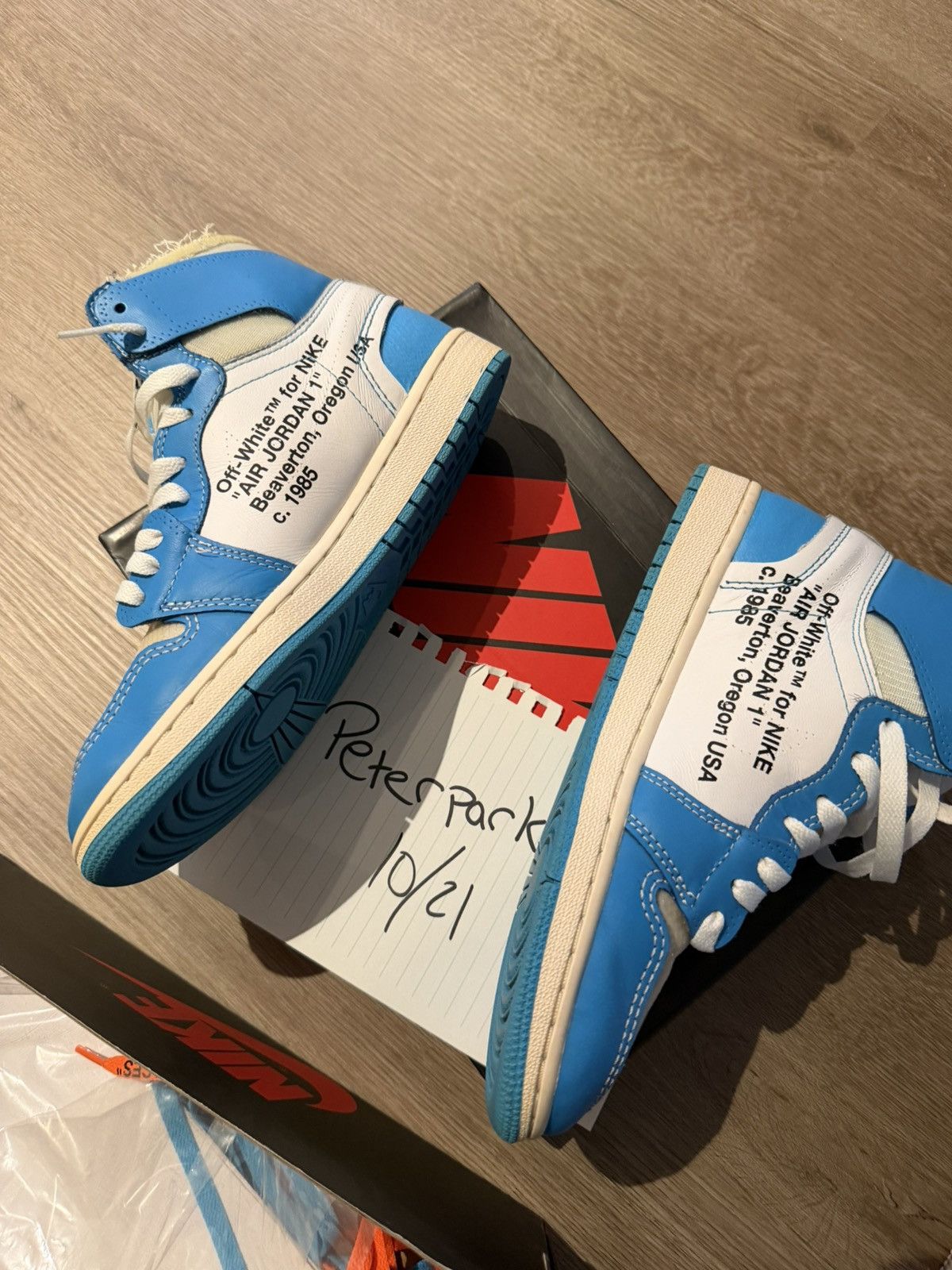 Off-White OFF WHITE UNC JORDAN 1 Size US 7 / EU 40 - 3 Thumbnail