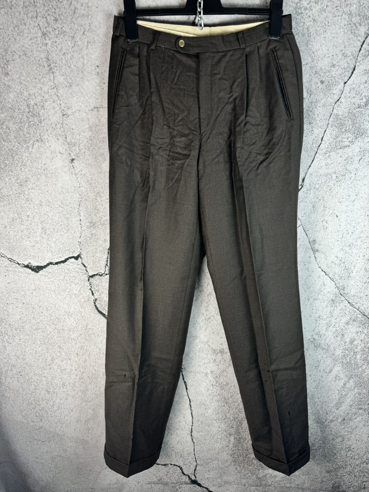 Yves Saint Laurent RARE Vintage Yves Saint Laurent Diffusion Hommes Wool Pants Size US 36 / EU 52 - 1 Thumbnail