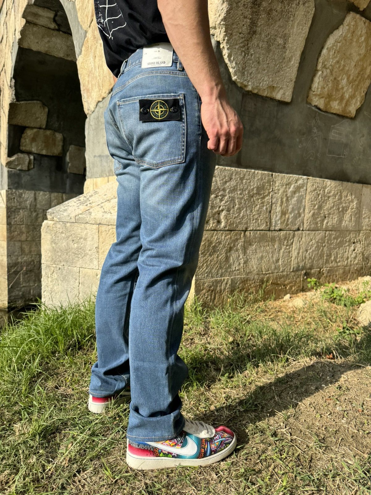 Stone Island Vintage Stone Island Denim Jeans Patch Y2K Stone Island Vintage Stone Island Denim Jeans Patch Y2K