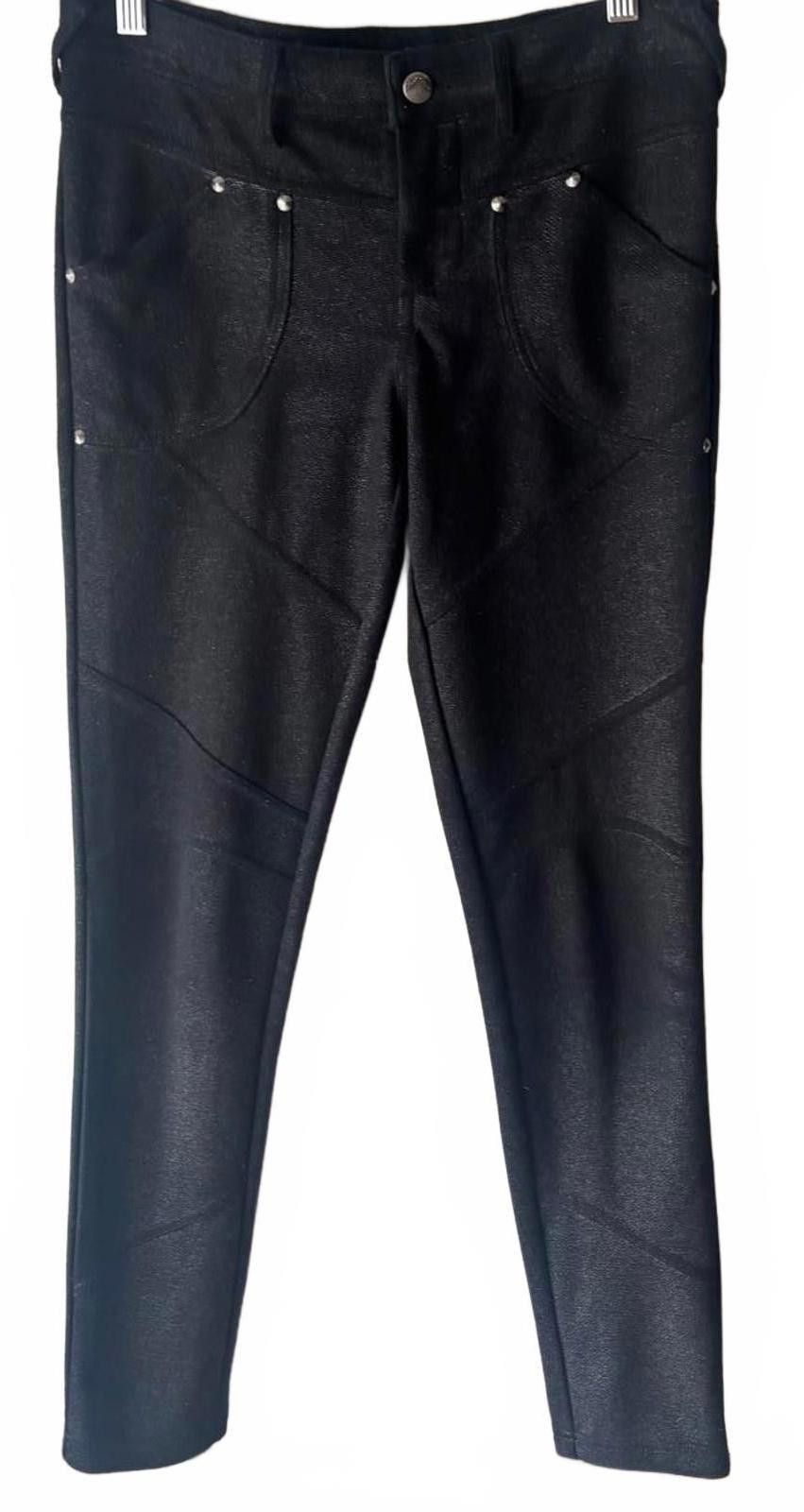 Free People Free People Black Textured Pants Size 27" / US 4 / IT 40 - 2 Thumbnail