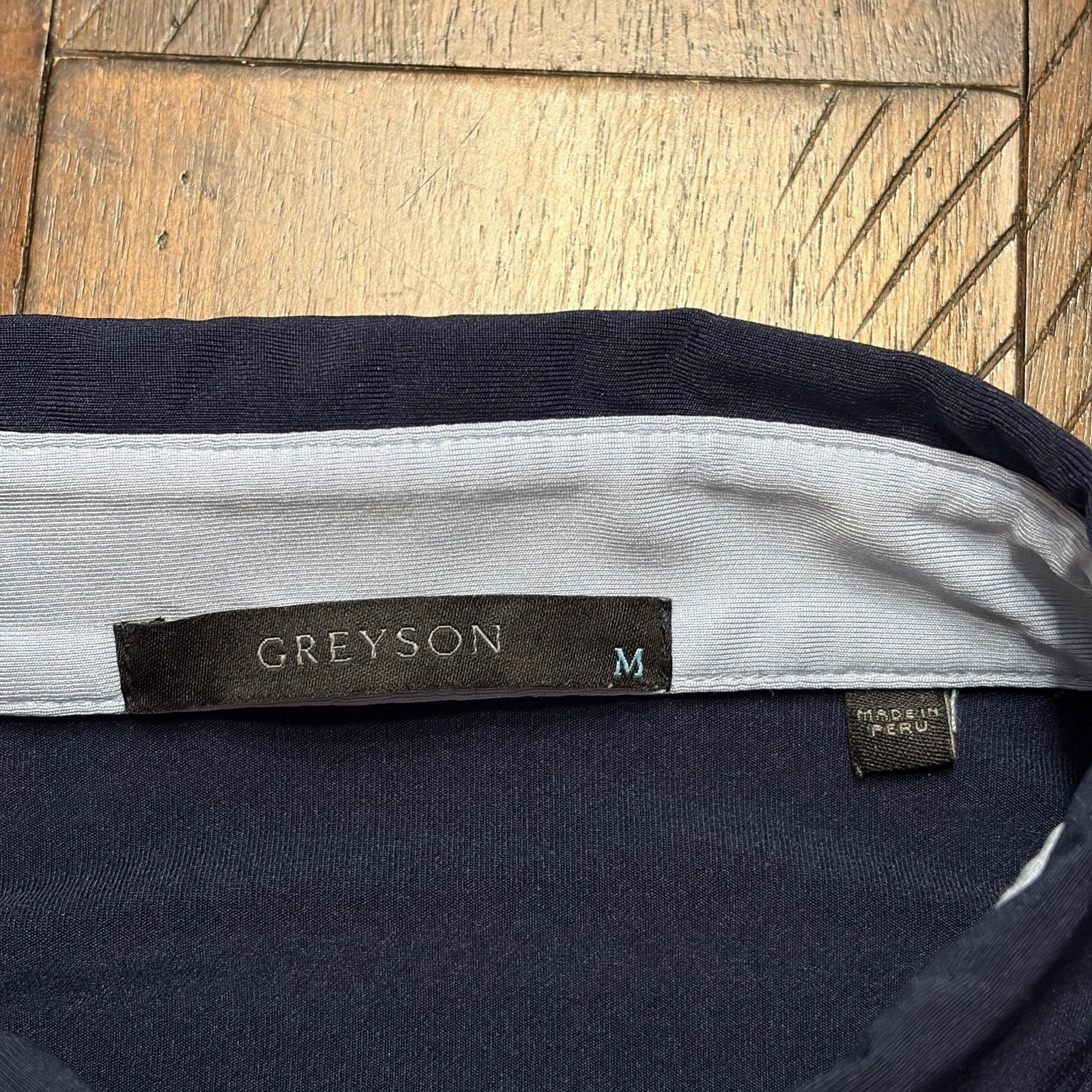 Vintage Greyson Polo Shirt Mens Medium Blue Solid Golf Performance Size US M / EU 48-50 / 2 - 6 Thumbnail
