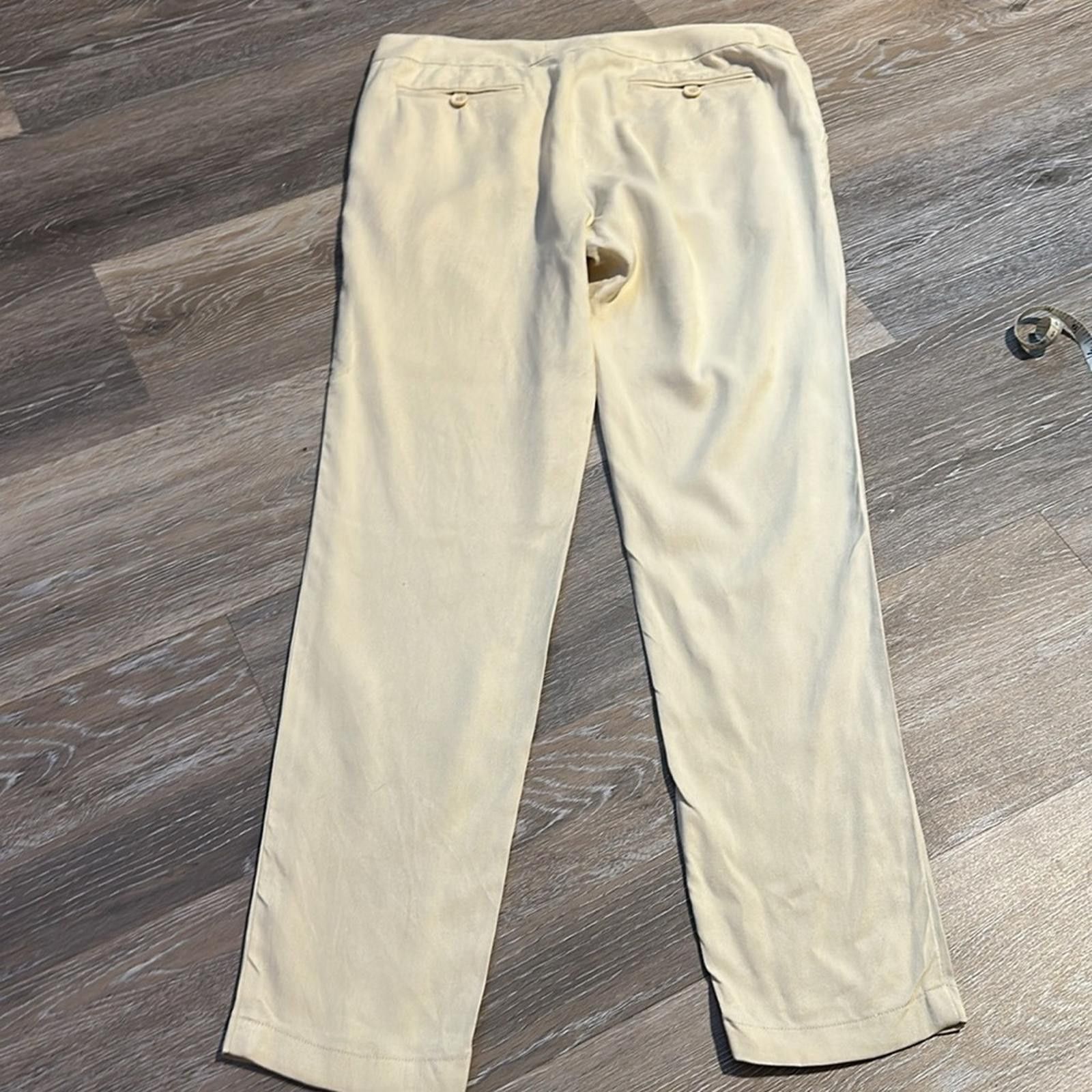 Other Spartina 449 Go Silk Pants 4 Cream Ankle Straight Leg Size 27" / US 4 / IT 40 - 7 Thumbnail