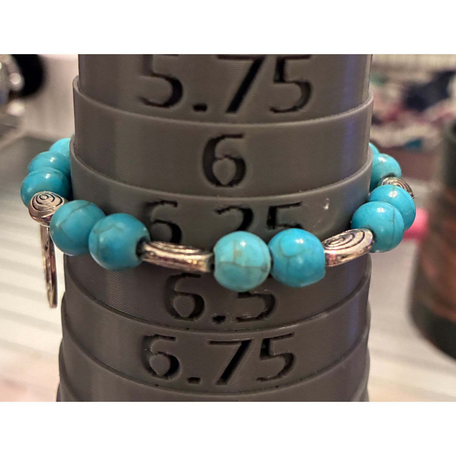 Handmade Handmade Tree of life beaded bracelet size 6.5” Turquoise Size ONE SIZE - 2 Thumbnail