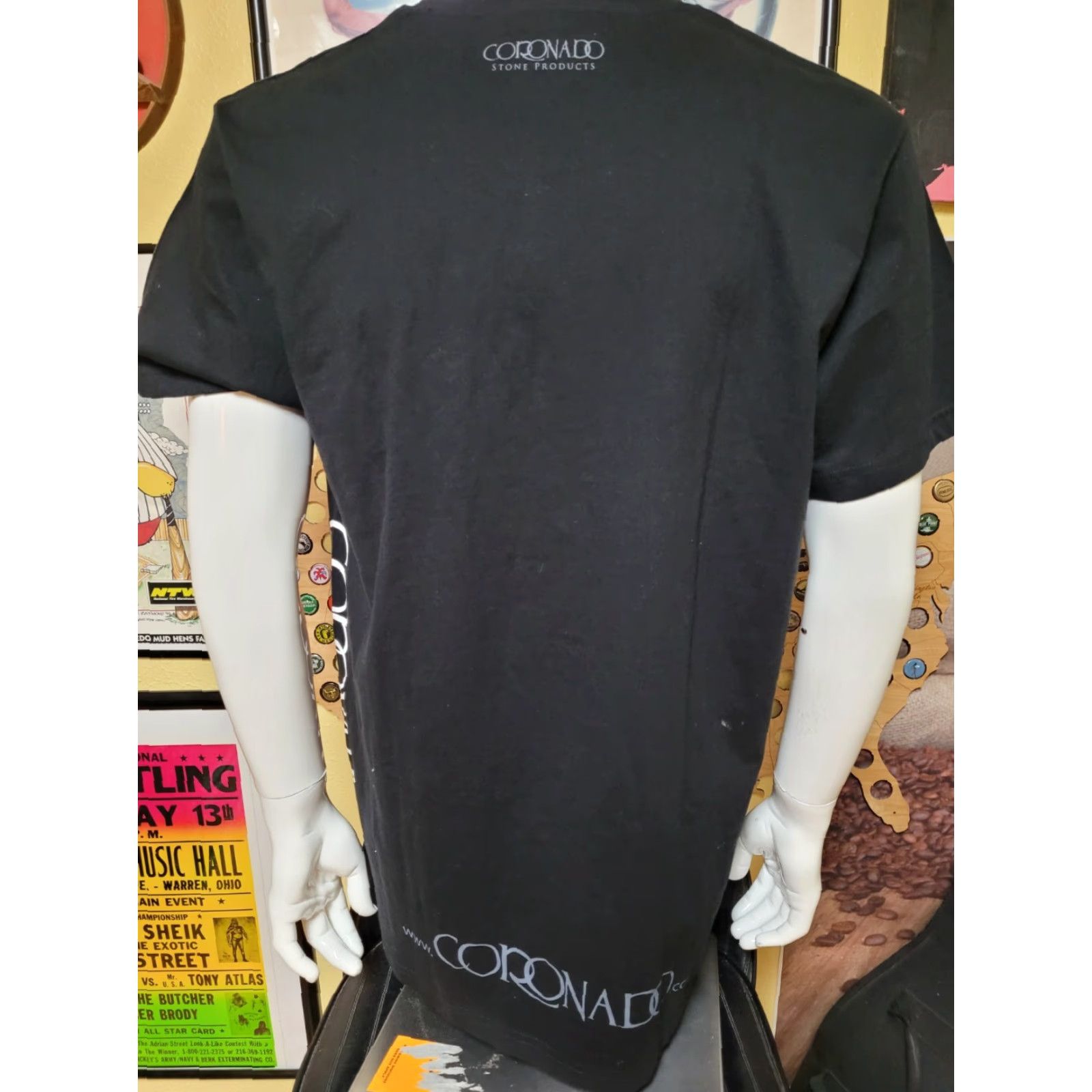 Vintage Coronado T-Shirt Shirt Masonry Men Large Black 100% Cotton Logo Short Sleeve Crew Neck Size US L / EU 52-54 / 3 - 4 Thumbnail
