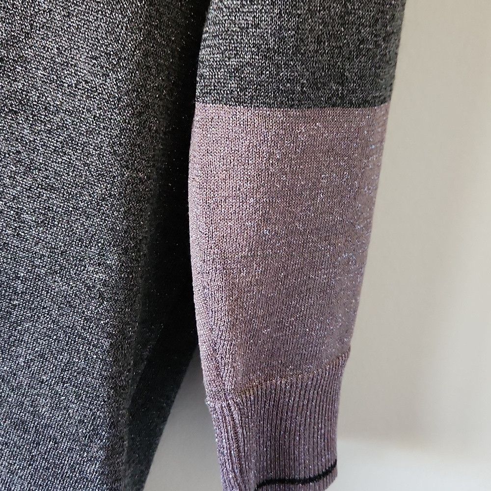 Luisa Cerano LUISA CERANO | Metallic Sweater Cardigan Silver Purple Sz 8 Size M / US 6-8 / IT 42-44 - 4 Thumbnail
