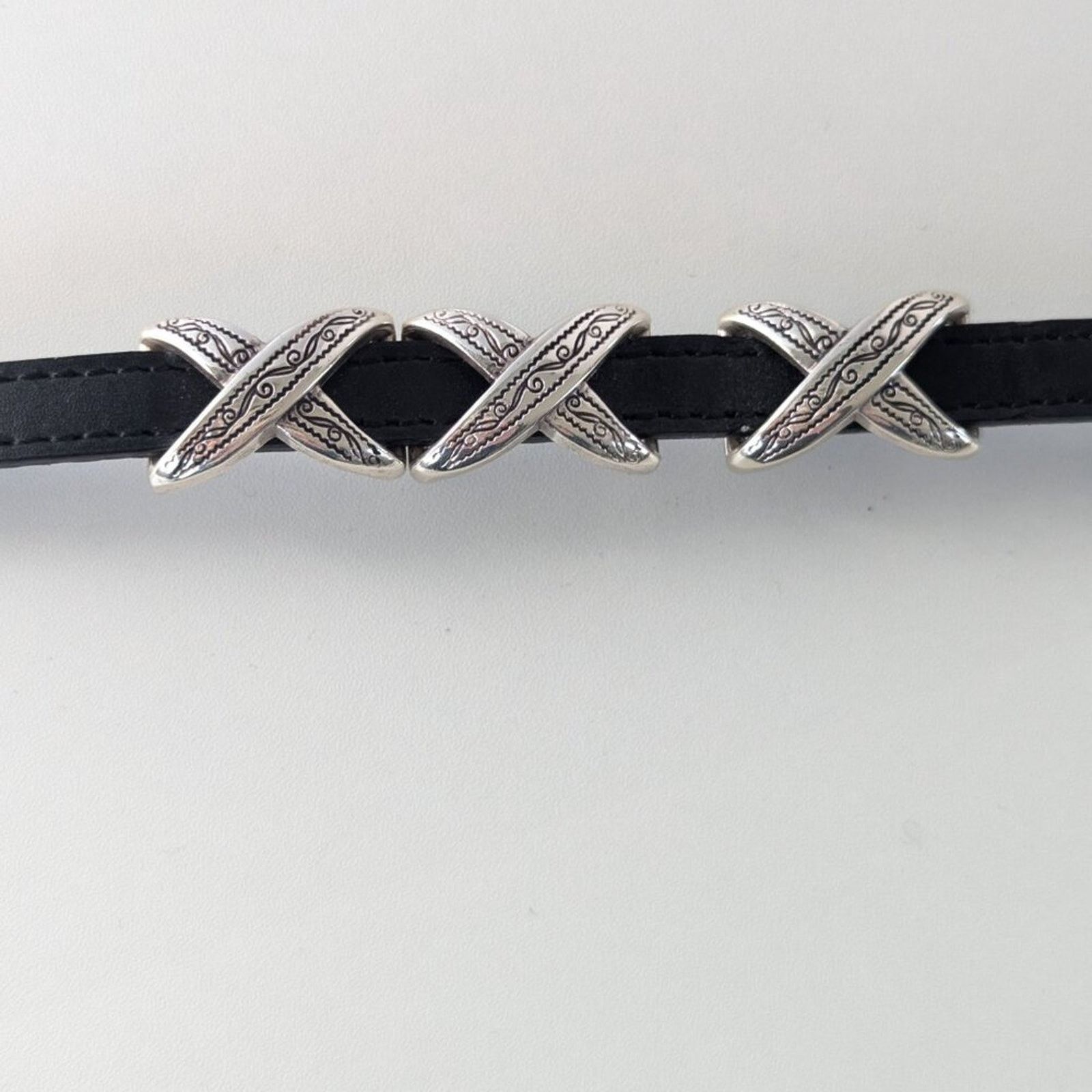 Brighton Brighton Black Kriss Kross Etched Bandit Bracelet Leather Size ONE SIZE - 6 Thumbnail