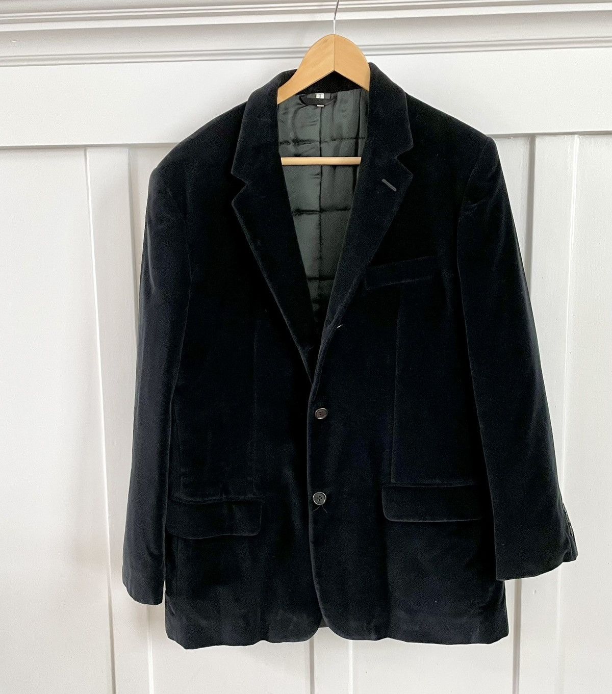 Helmut Lang × Vintage Vintage Helmut Lang Vienna Cotton Velvet Jacket Quilted lining Size 48R - 2 Thumbnail