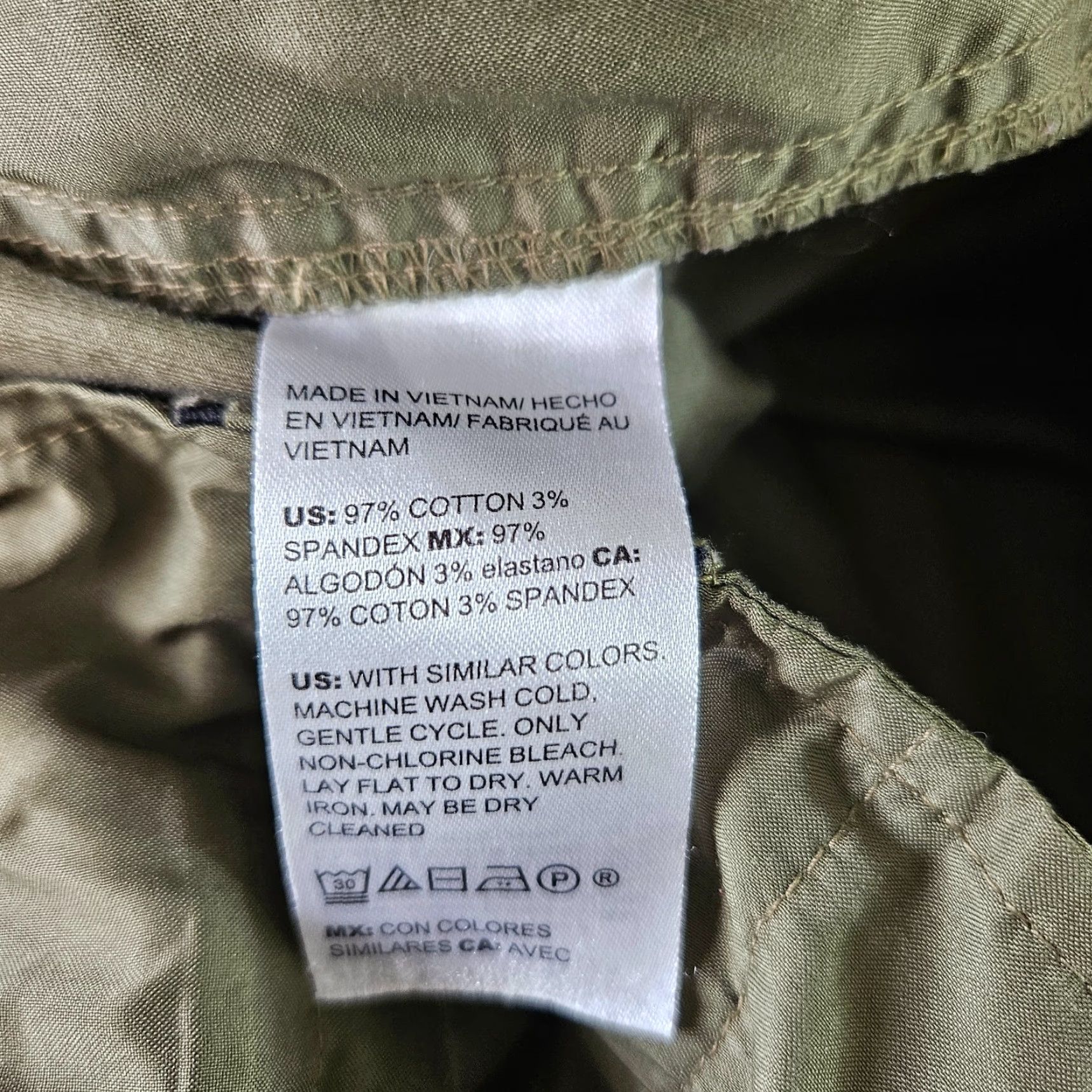Vintage Chicos Womens Pants Sz 14T Green High Rise Cuffed Cotton Blend Belt Chino Pants Womens Tall 14 Green Size 36" / US 14 / IT 50 - 6 Thumbnail