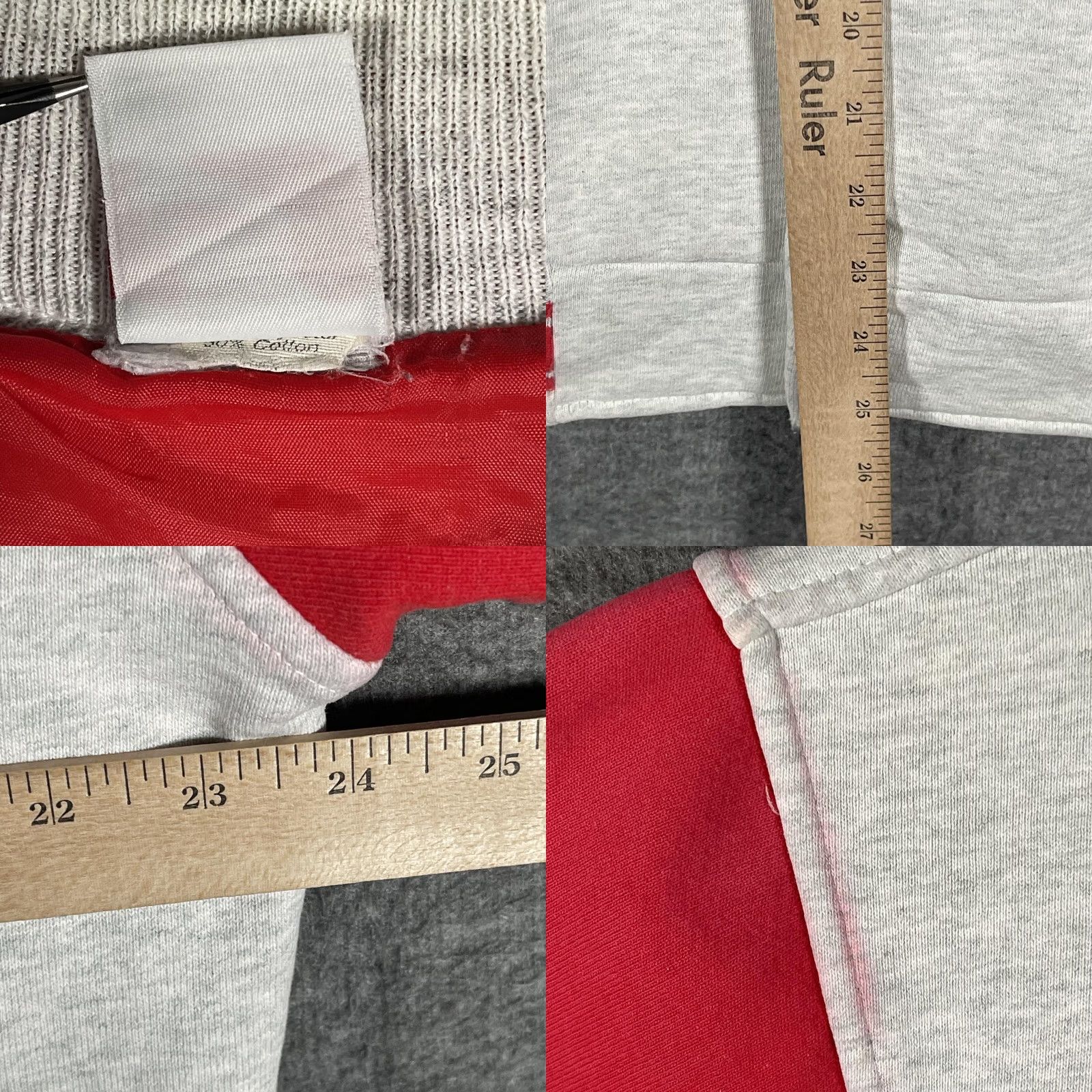 Nike VINTAGE Nike Jacket Mens XL Gray Red Varsity Basketball Swoosh Snap USA 90s Rare Size US XL / EU 56 / 4 - 8 Thumbnail