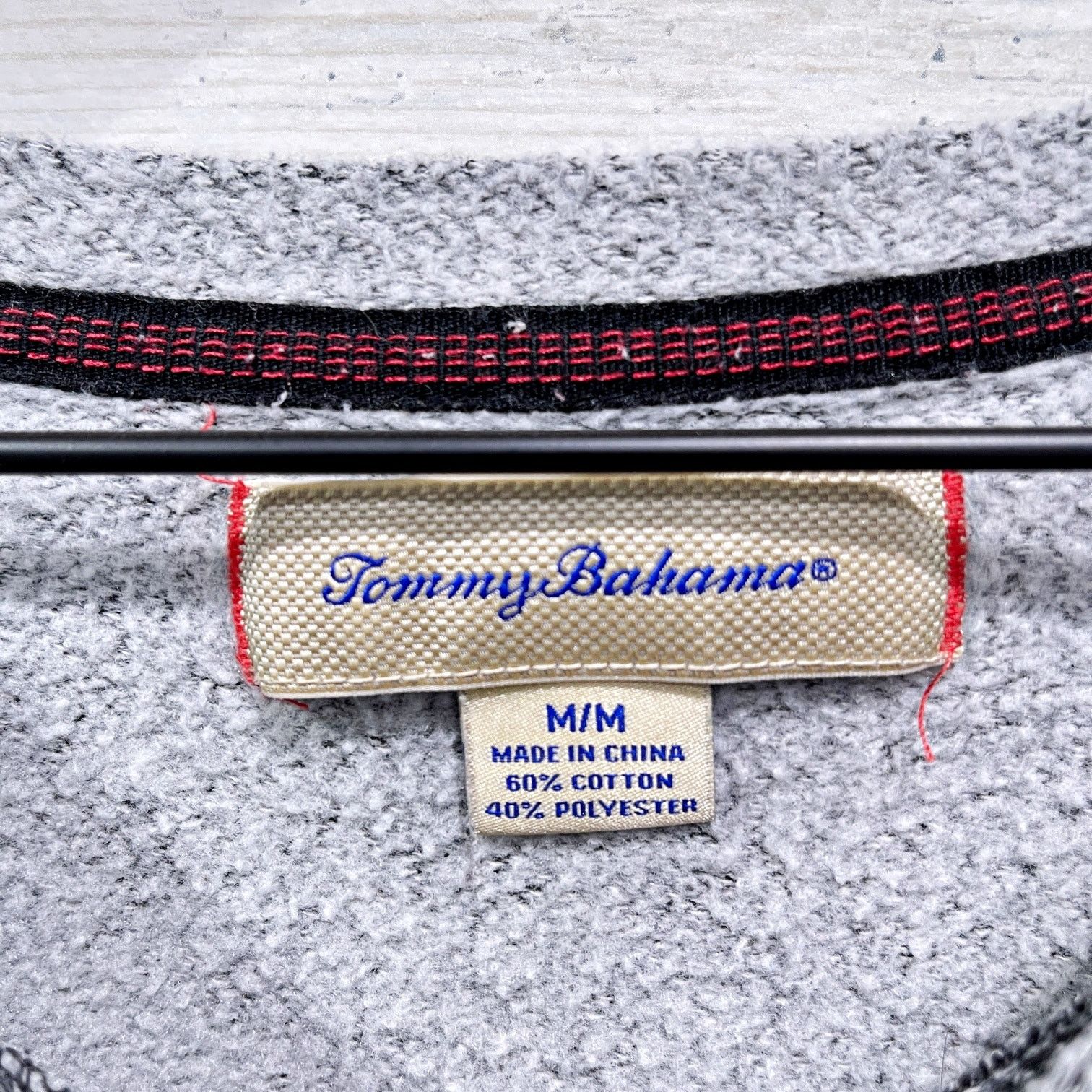 Tommy Bahama Tommy Bahama French Terry Pullover Sweater Gray Cotton Men M Size US M / EU 48-50 / 2 - 5 Thumbnail