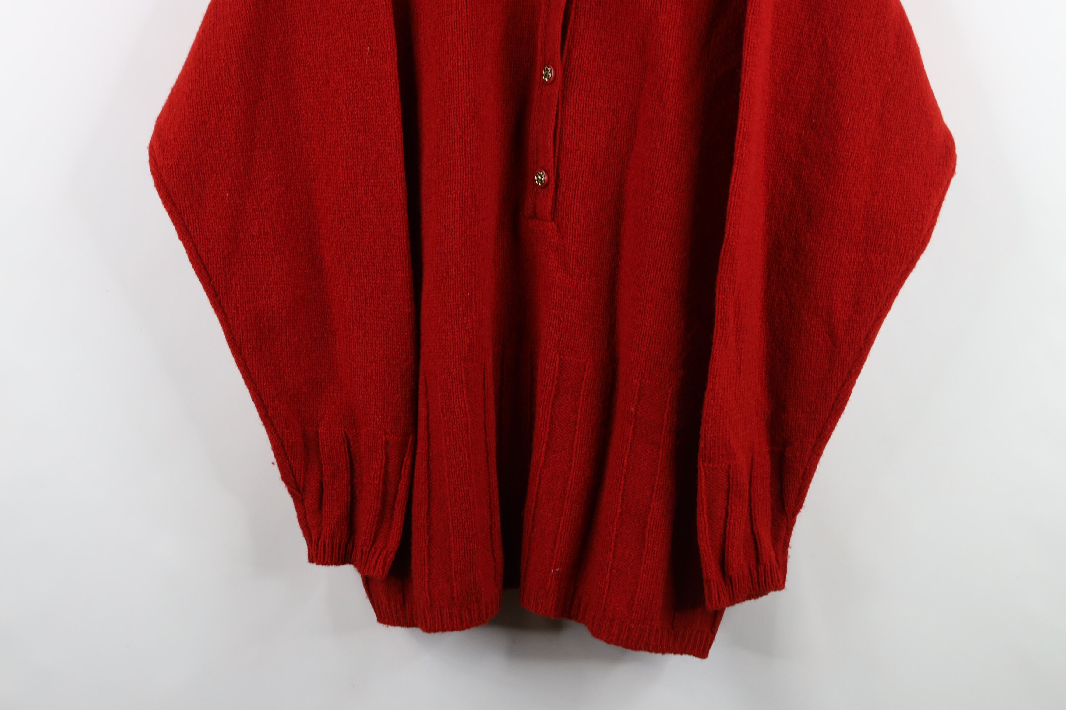 Vintage Vintage 90s Streetwear Scotland Wool Collared Tunic Sweater Size L / US 10 / IT 46 - 3 Thumbnail