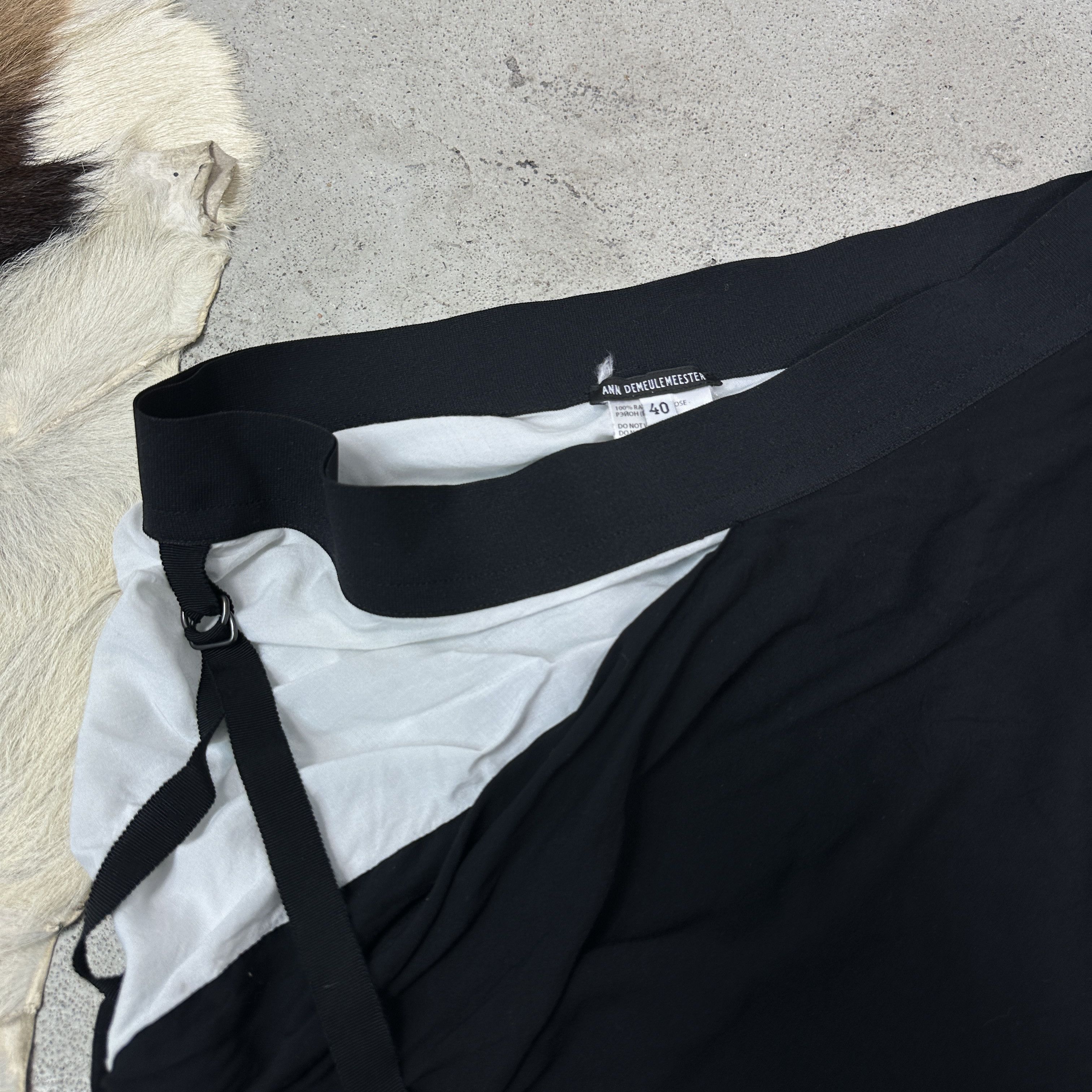 Ann Demeulemeester Vintage Avant Garde Viscose Ann Demeulemeester Skirt Y2K Size 26" / US 2 / IT 38 - 3 Thumbnail
