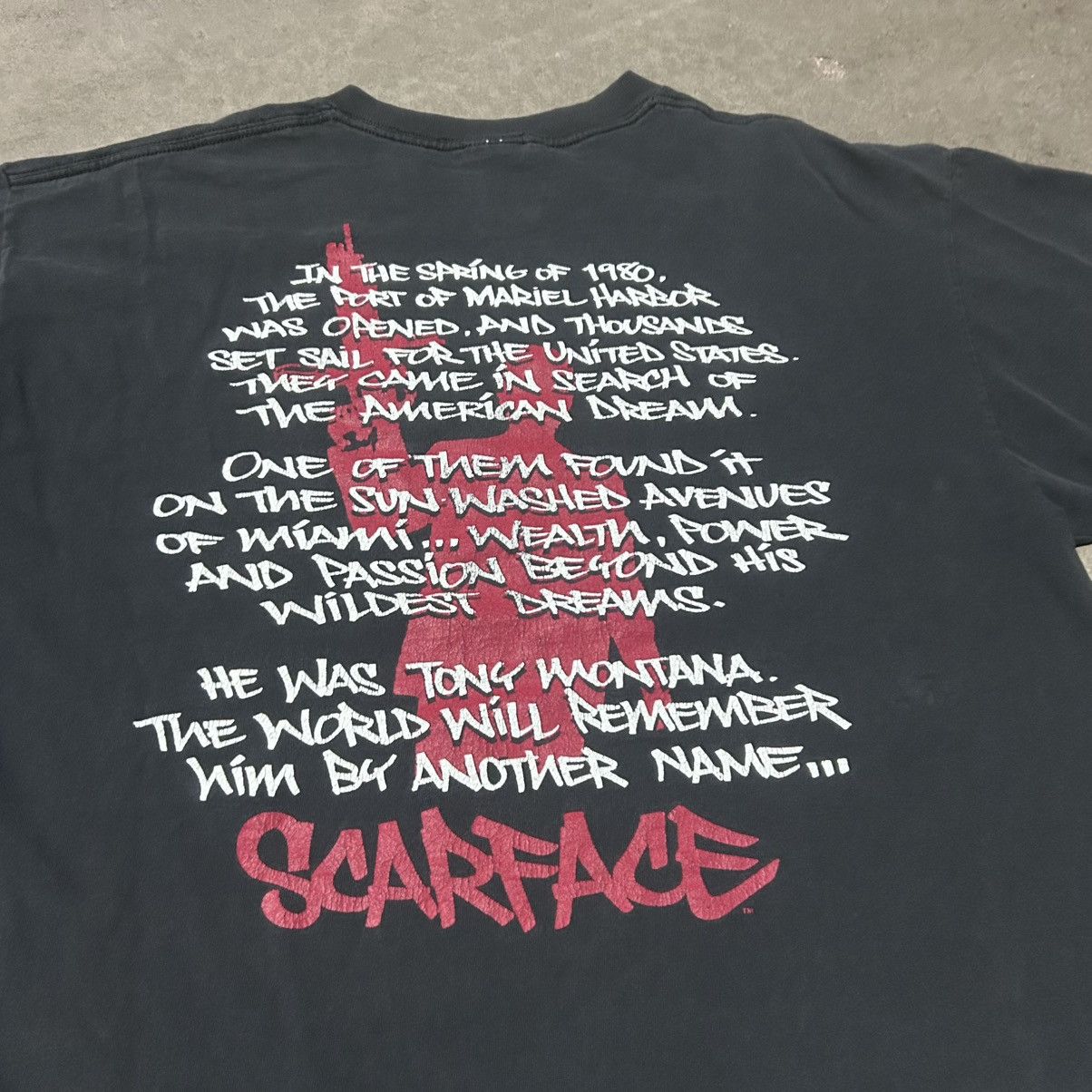 Vintage Vintage scarface the American dream tee shirt Size US XL / EU 56 / 4 - 4 Thumbnail