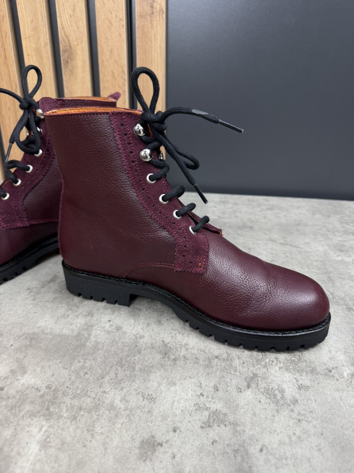 Other Penelope Chilvers Burgundy Leather Ankle Boots Size 39 Size US 9 / IT 39 - 6 Thumbnail