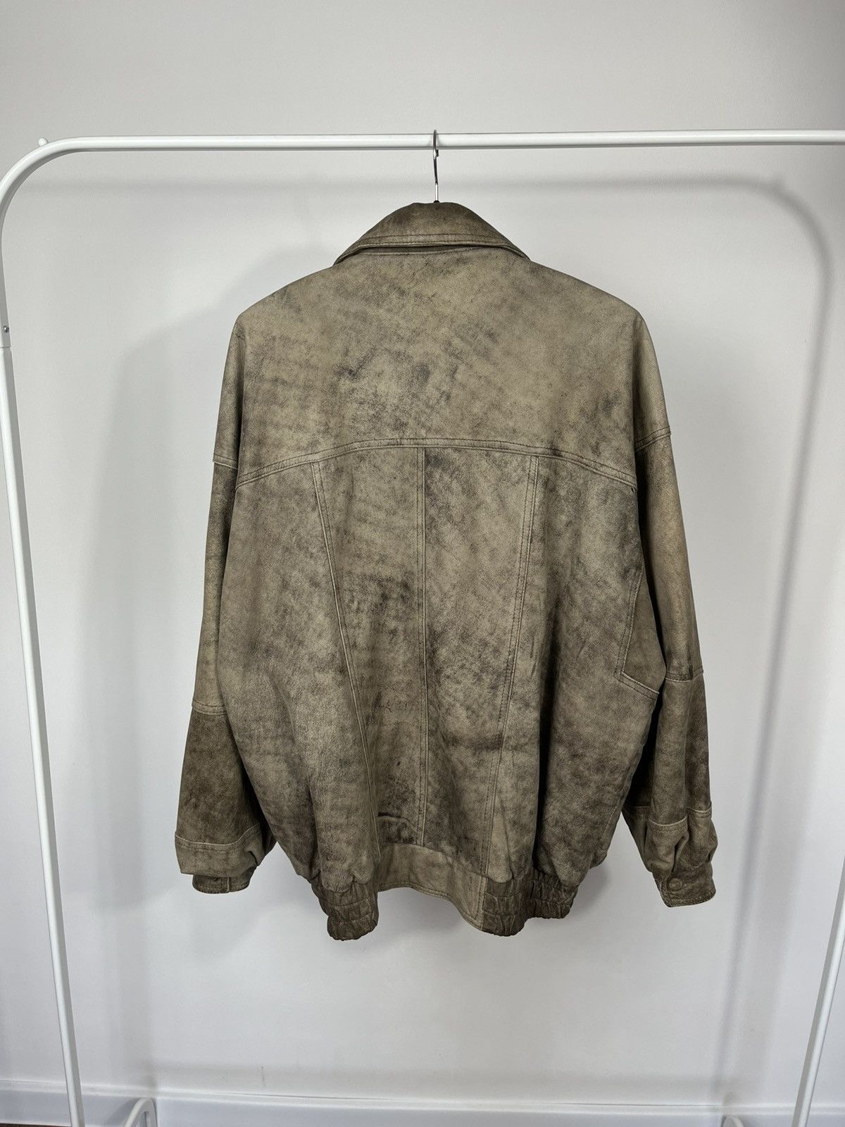 Genuine Leather Vintage Distressed Leather Jacket Brown Bomber Style Coat Size US XL / EU 56 / 4 - 14 Thumbnail