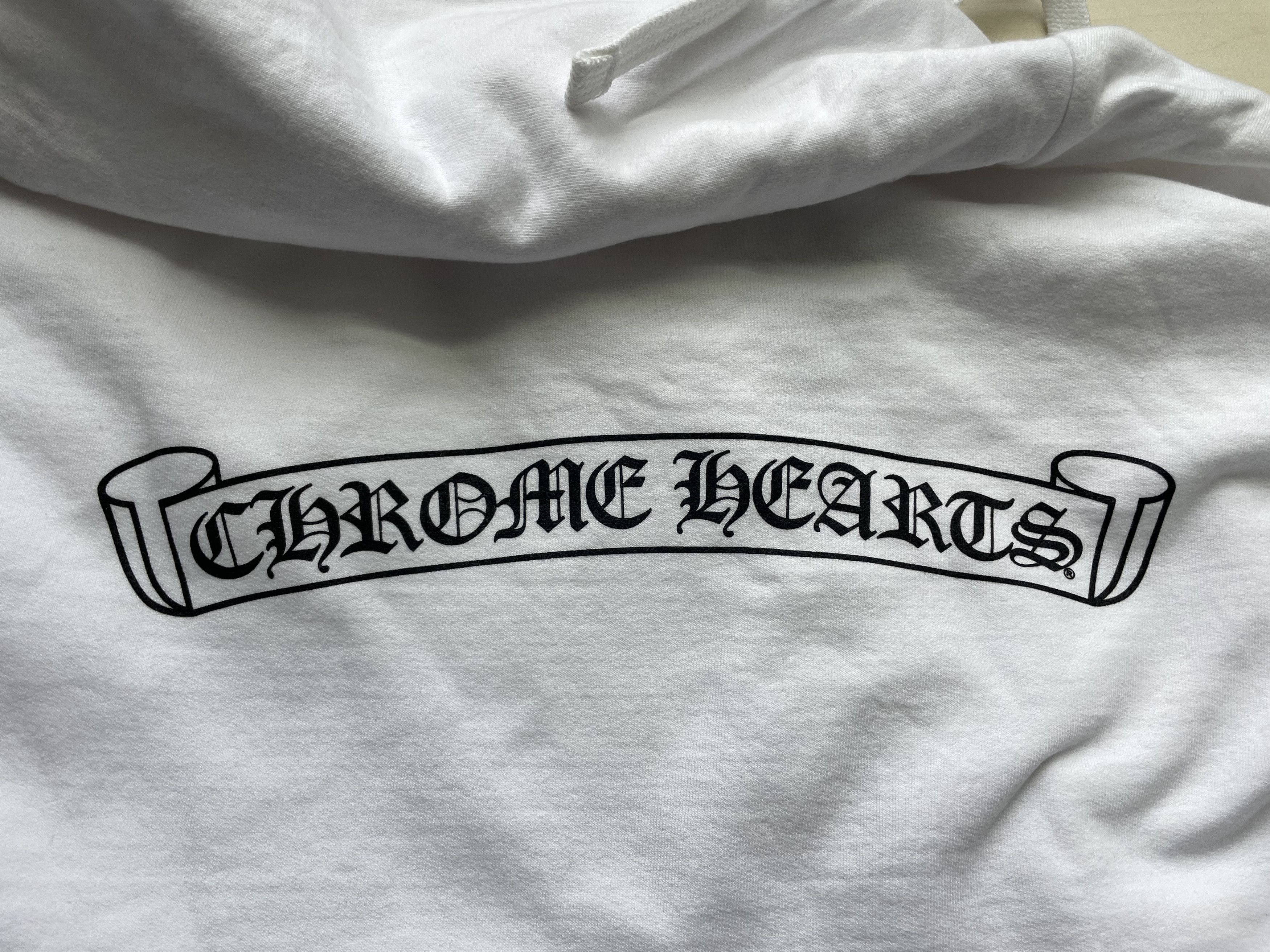 Chrome Hearts Chrome Hearts White Scroll Zip Up Hoodie Size US XXL / EU 58 / 5 - 9 Thumbnail