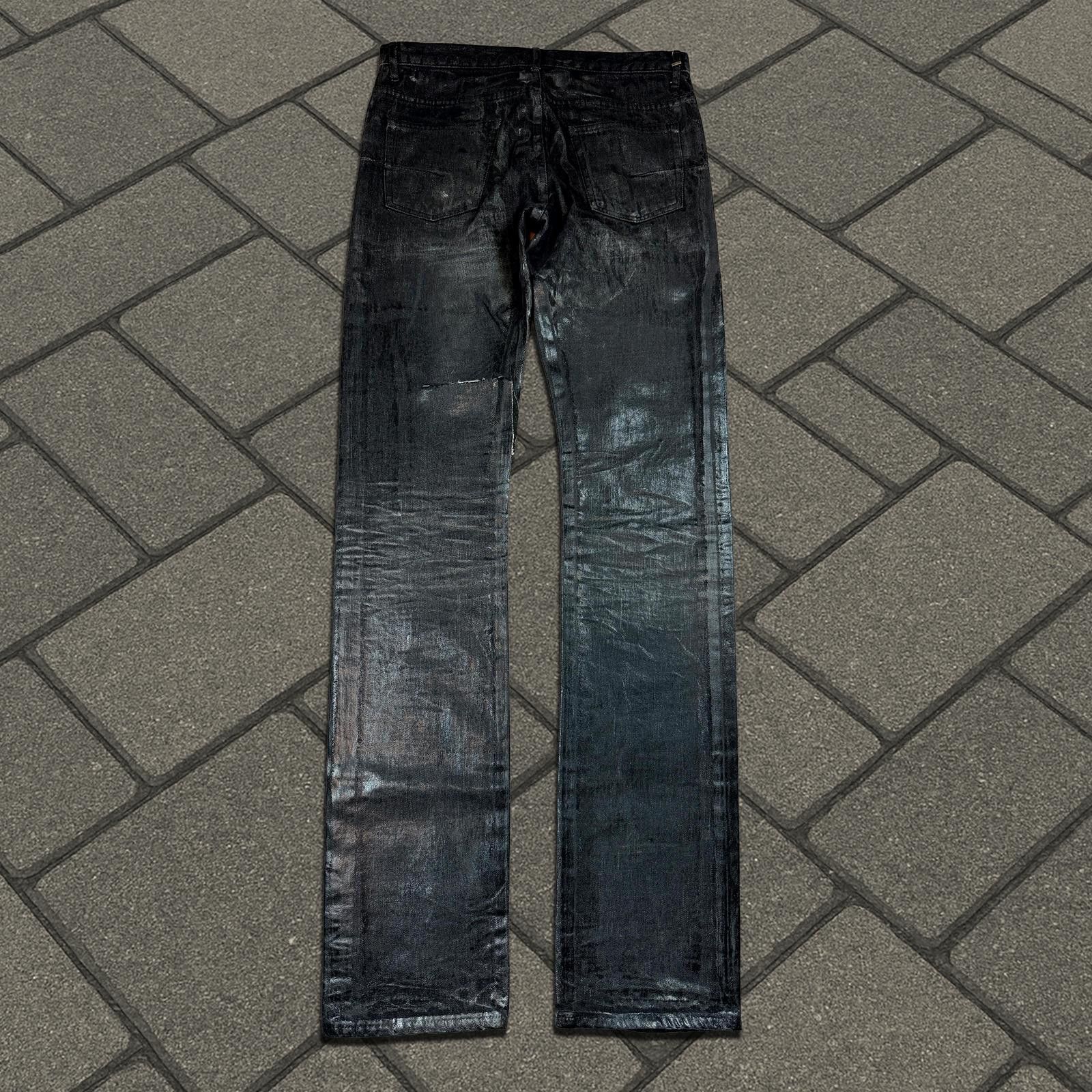 Dior AW03 Dior Homme Black Luster Denim Size US 30 / EU 46 - 4 Thumbnail