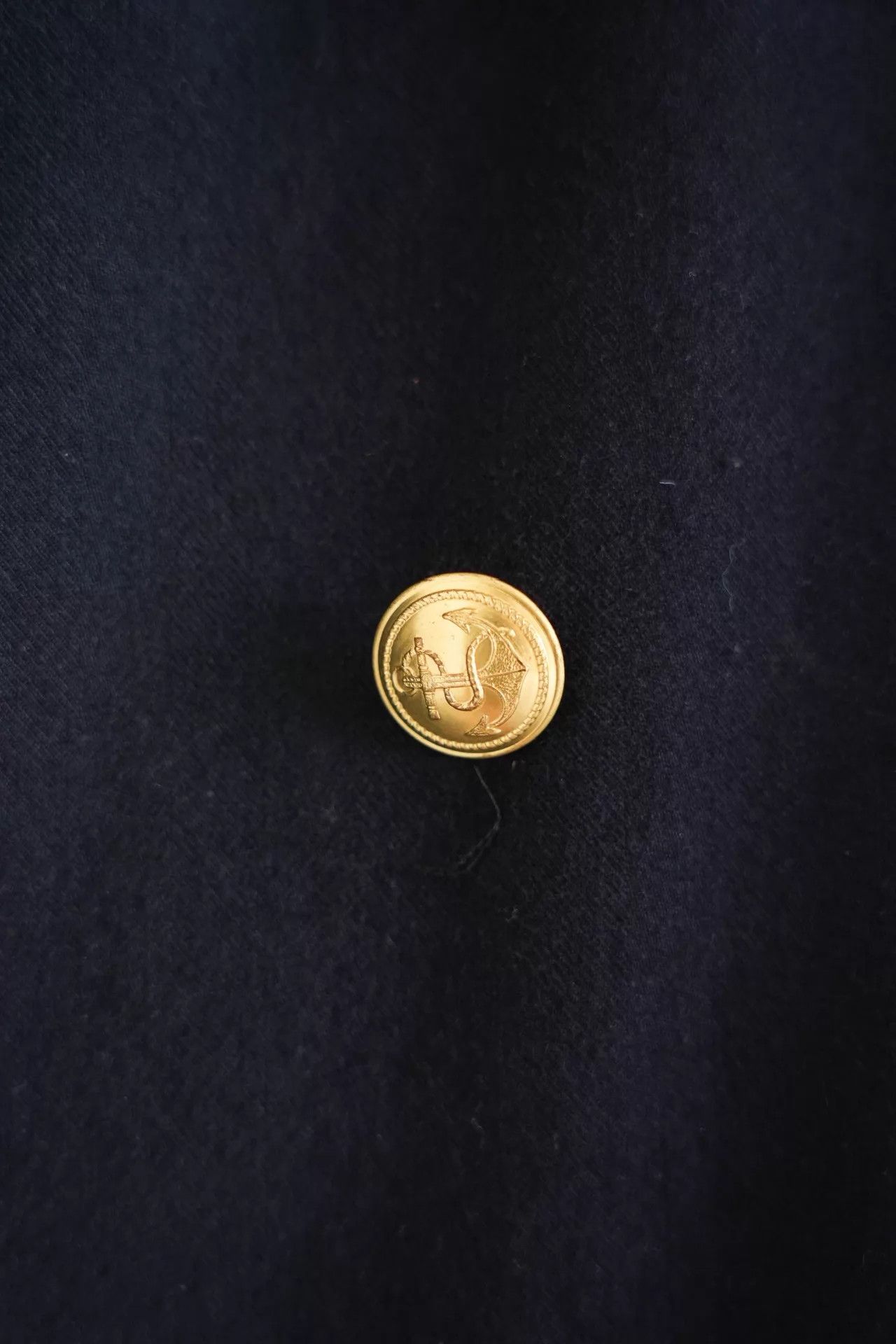 Yohji Yamamoto Yohji Yamamoto 90s Y's DB Gold Anchor Navy Coat Size US M / EU 48-50 / 2 - 6 Thumbnail