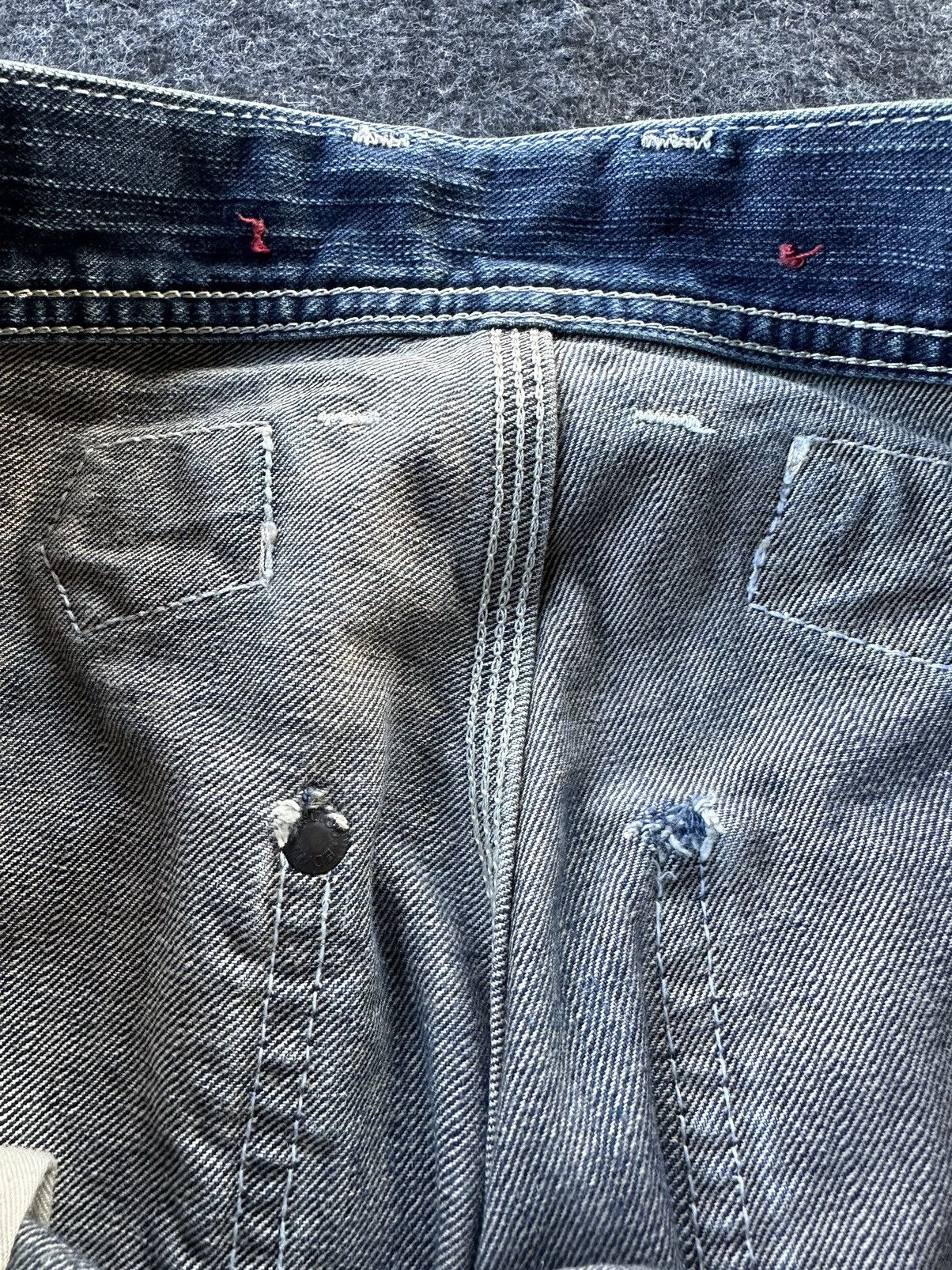 Edwin Vintage Edwin 503 Blue Trip Denim Jeans 34x32 D342 Size US 34 / EU 50 - 24 Thumbnail
