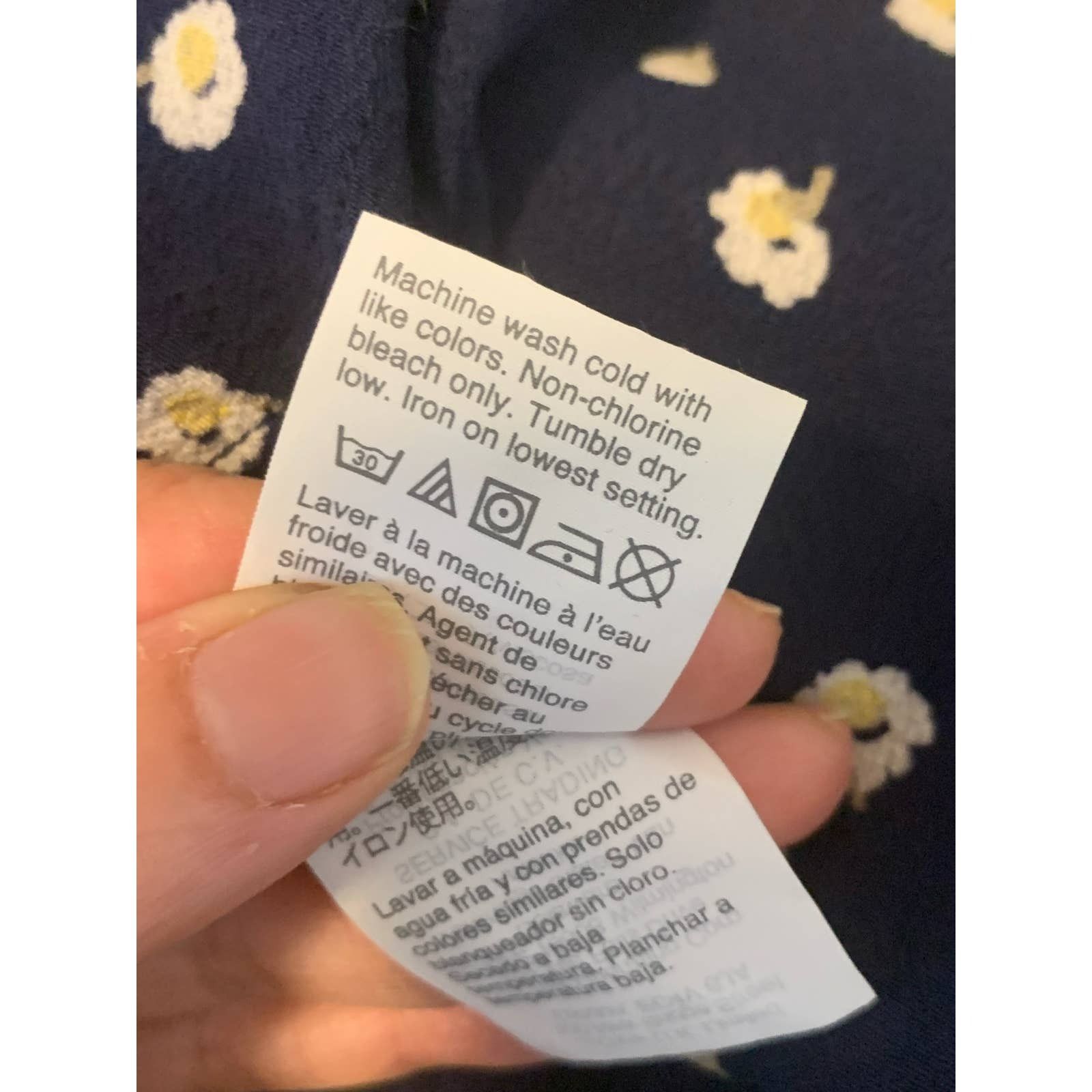 Madewell Madewell Blue Daisy Dot Back Buttoned Mini Dress S Size S / US 4 / IT 40 - 5 Thumbnail