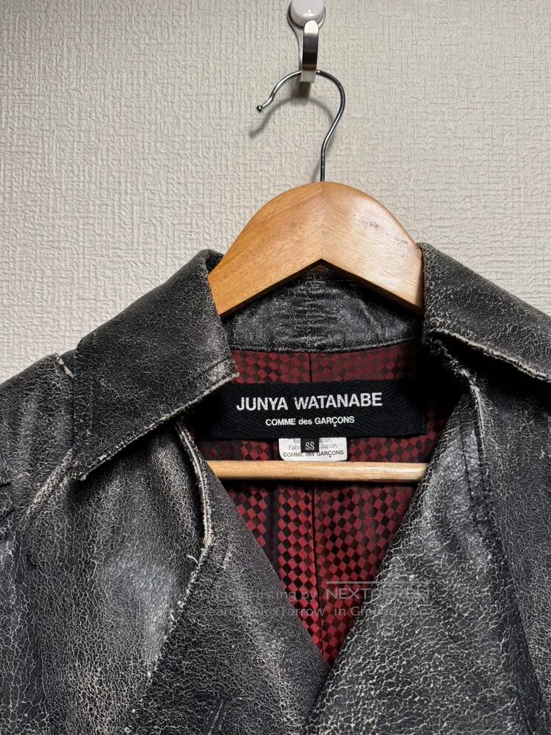 Junya Watanabe Junya Watanabe Cracked Deconstructed Leather Jacket Size XS / US 0-2 / IT 36-38 - 3 Thumbnail