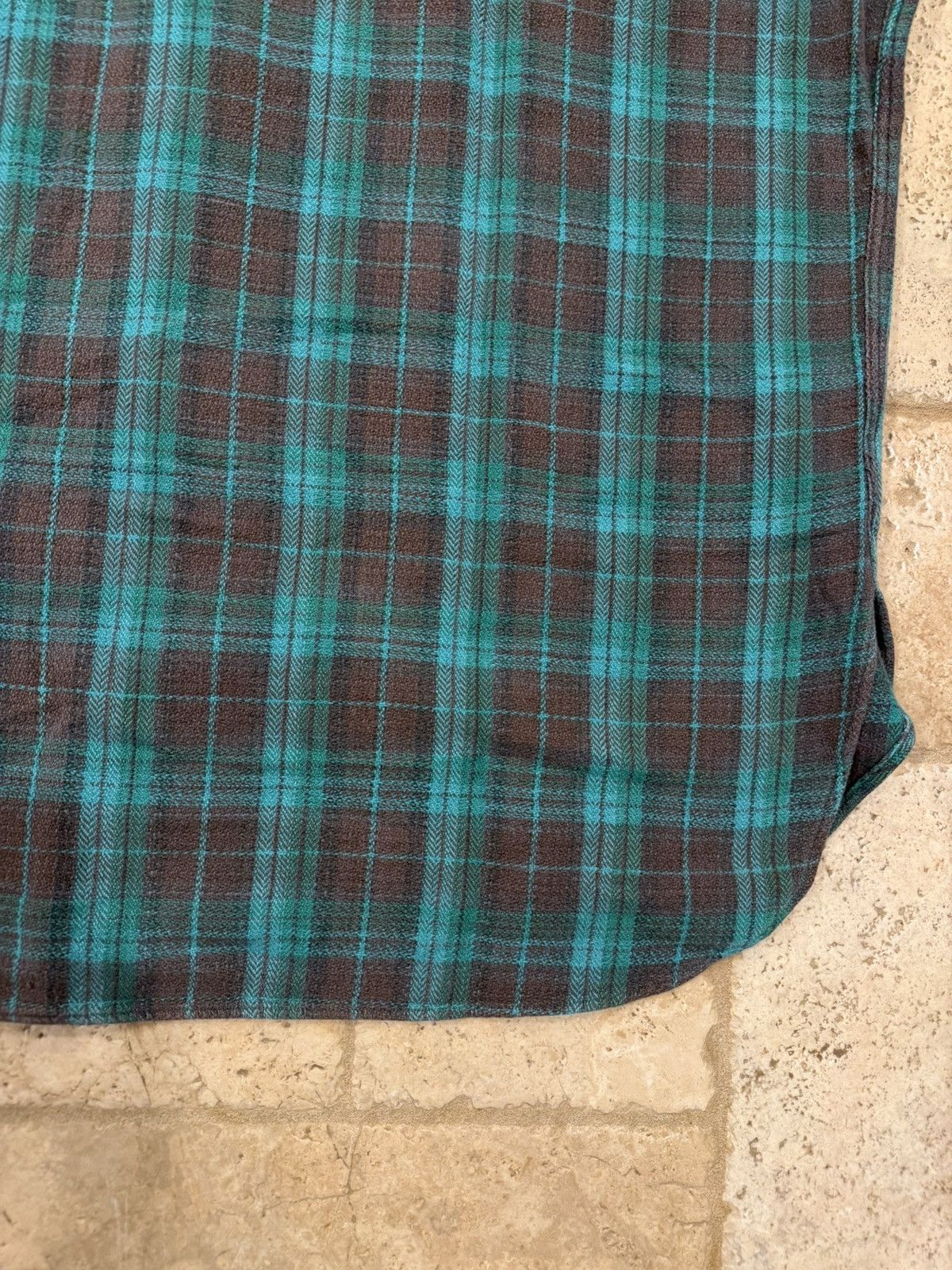 RRL Ralph Lauren RRL Ralph Lauren Vintage 90s Green/Brown Check Flannel Shirt Size US L / EU 52-54 / 3 - 15 Thumbnail