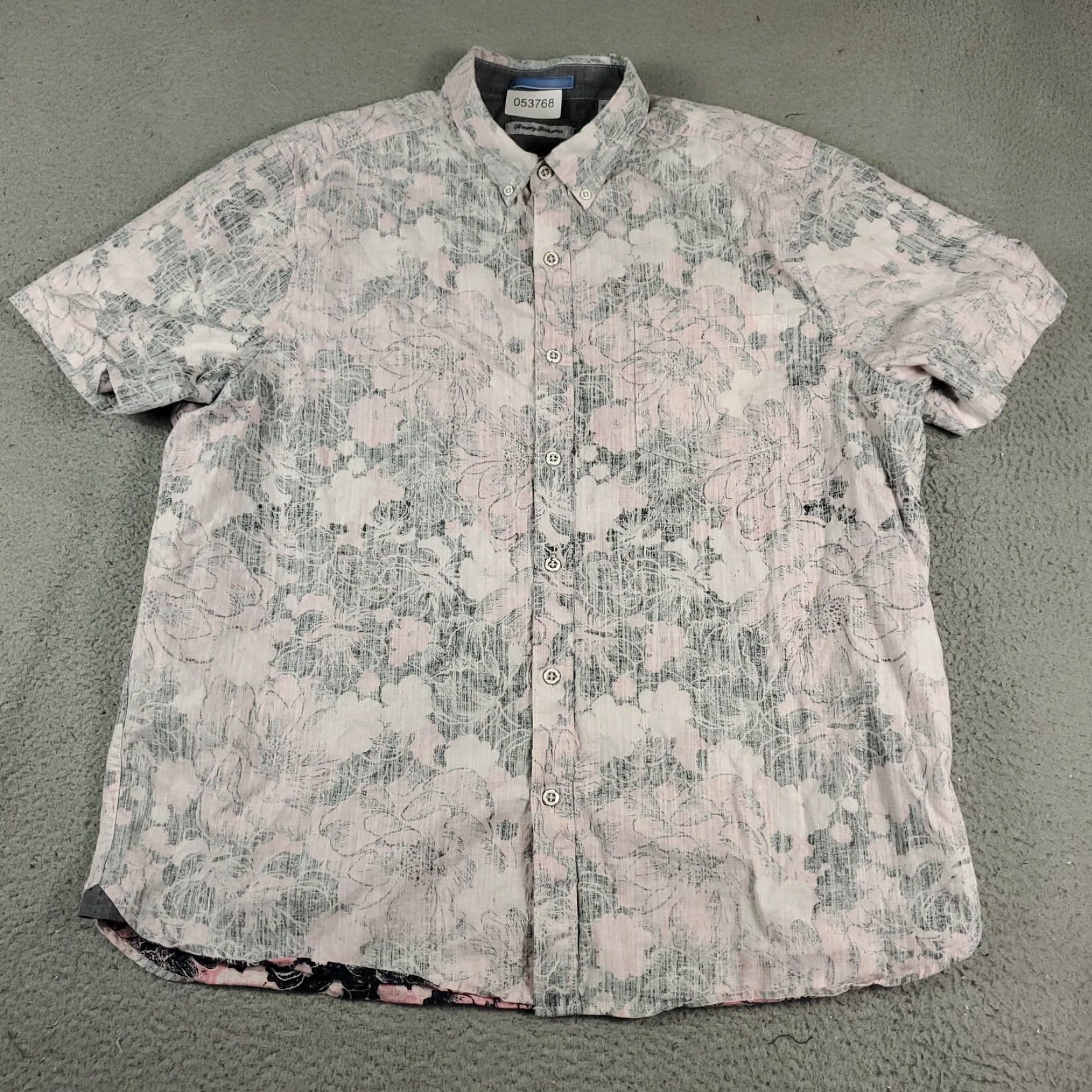Tommy Bahama Tommy Bahama Shirt Mens Size XL Pink Floral Reverse Print Button Up Short Sleeve Size US XL / EU 56 / 4 - 2 Thumbnail