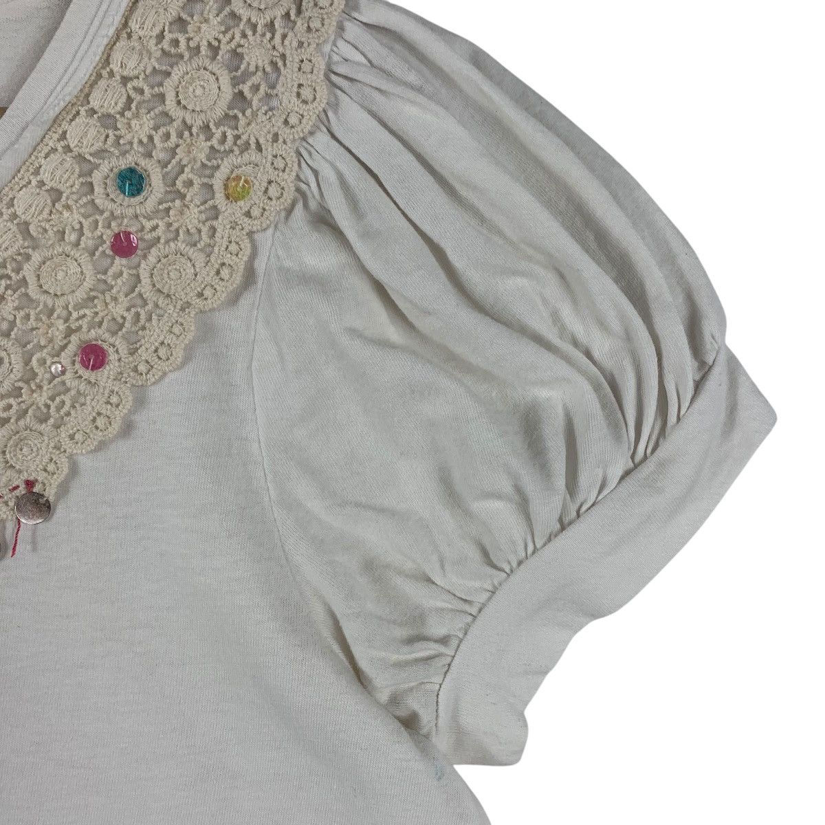 Designer × Issey Miyake × Sunao Kuwahara SUNAOKUWAHARA lace design women tee Size M / US 6-8 / IT 42-44 - 7 Thumbnail