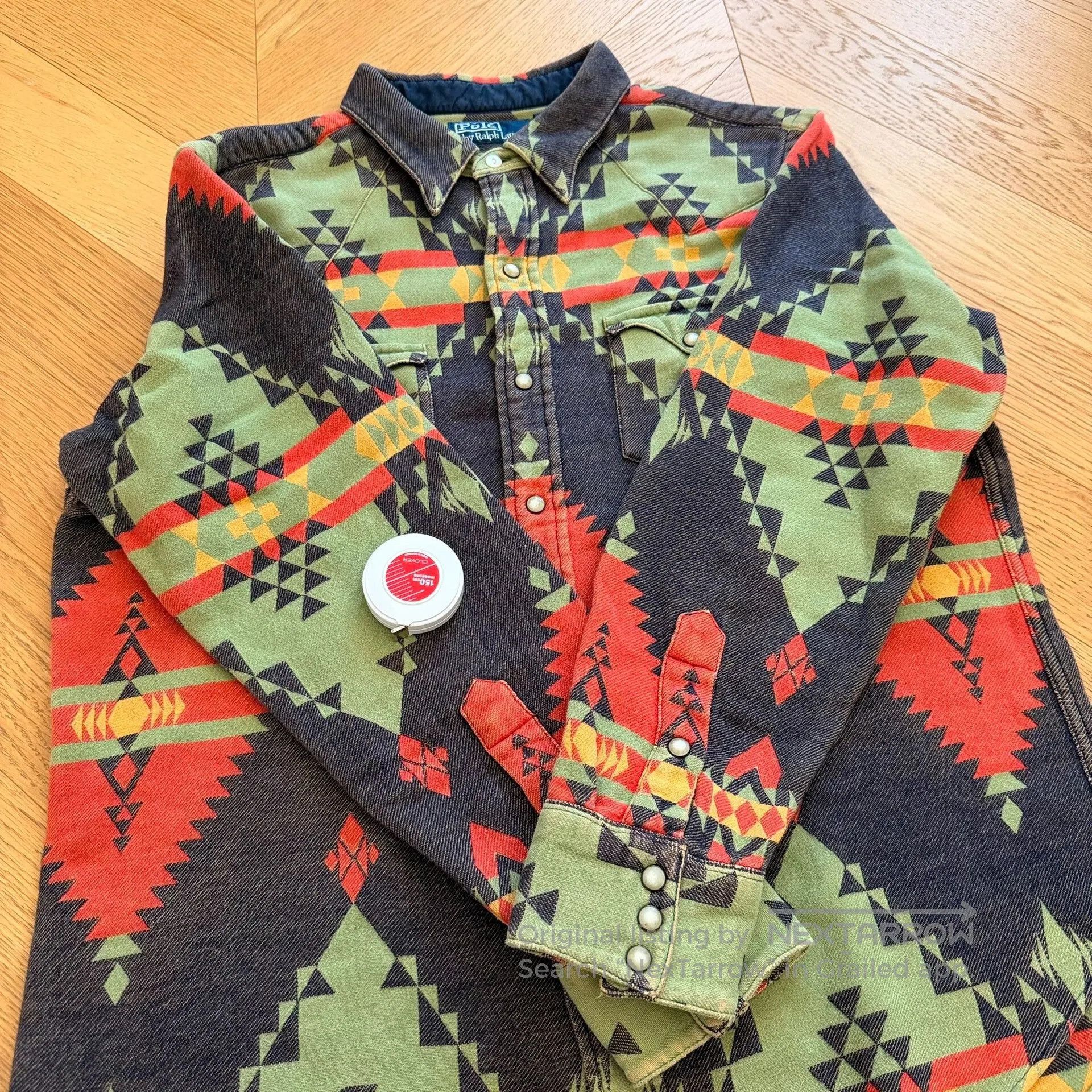 RLX Ralph Lauren Vintage Thick Southwestern Outdoor Shirt. Size US XL / EU 56 / 4 - 3 Thumbnail