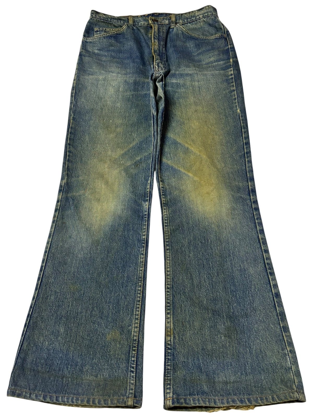Big John Vtg 90s Big John Orange Tag Mud Wash Distressed Jeans Size US 30 / EU 46 - 1 Thumbnail