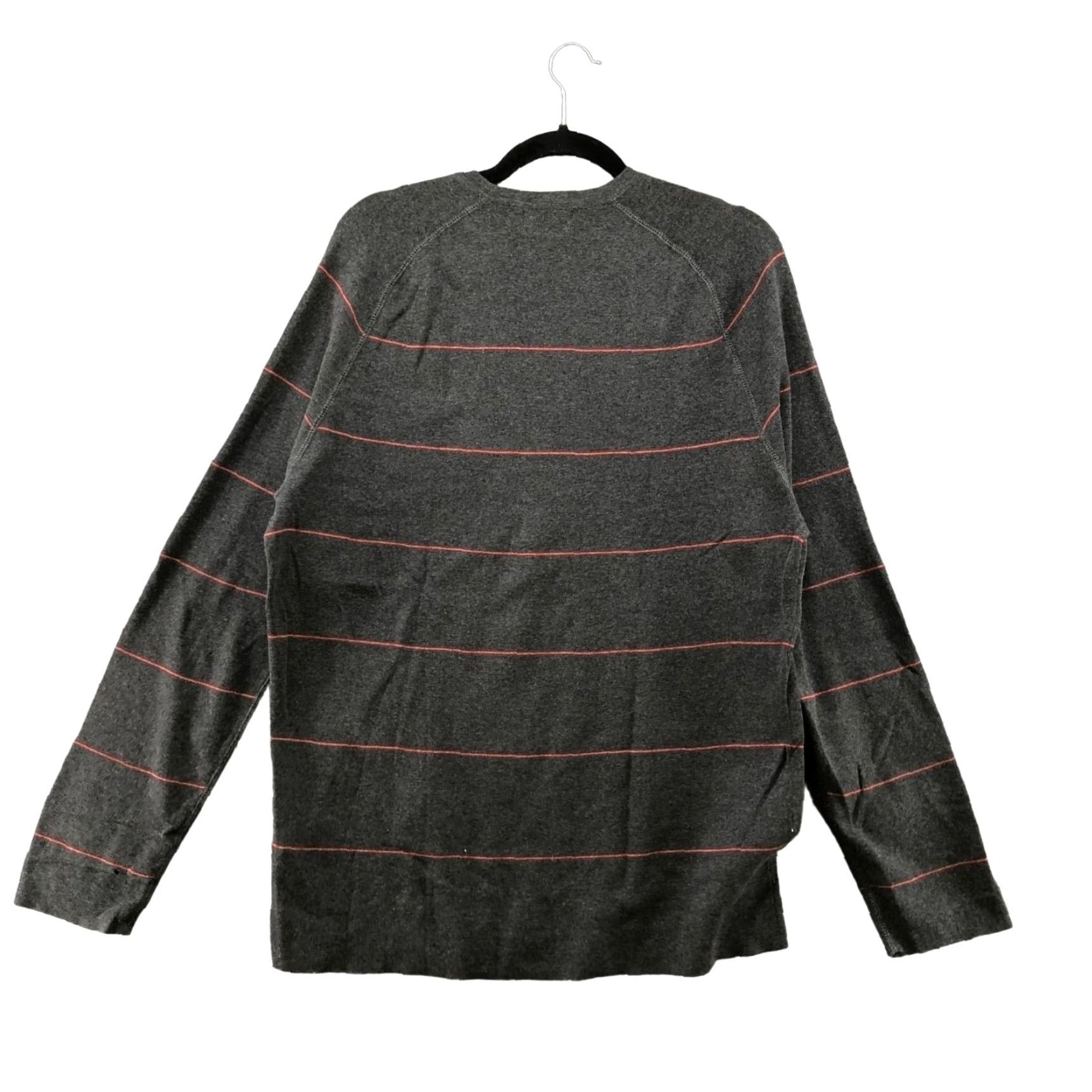 Banana Republic VINTAGE Banana Republic Mens Sweater XL Crewneck Pullover Cotton Knit Striped Dark Gray Red Casual Size US XL / EU 56 / 4 - 2 Thumbnail