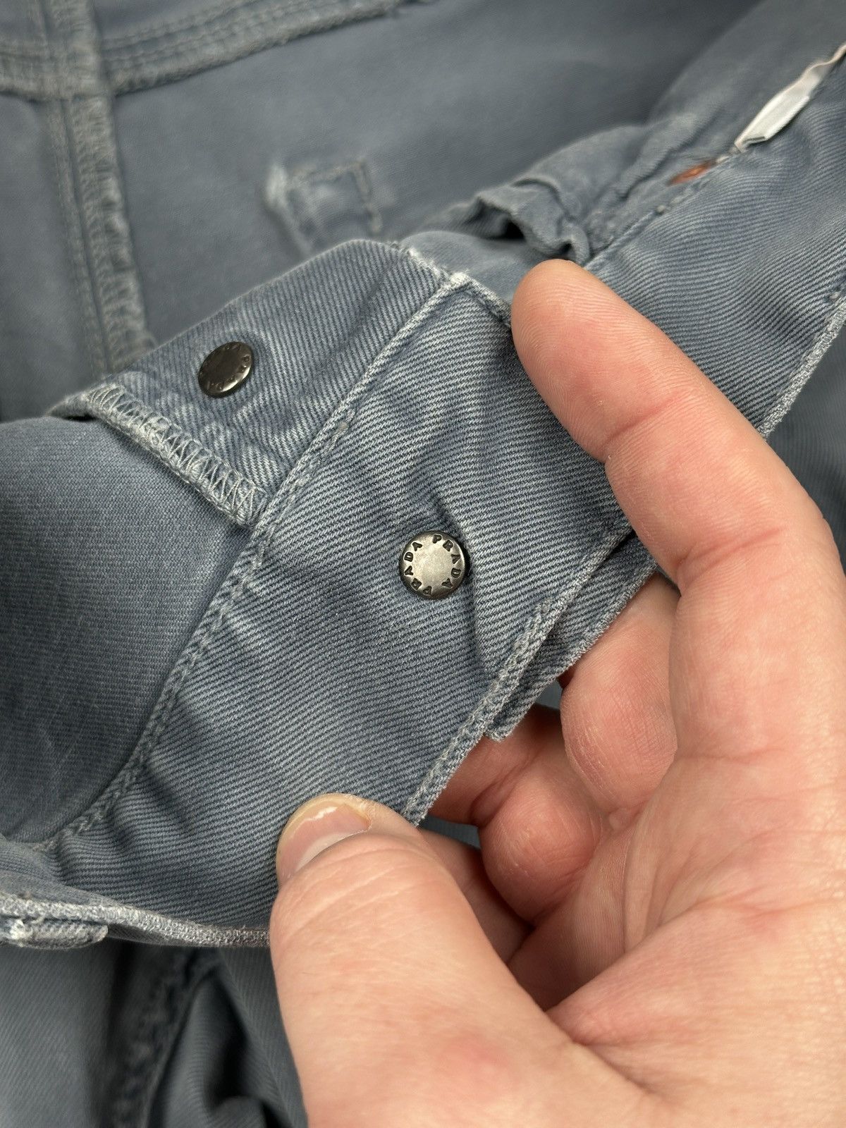 Prada Prada Milano Slim Fit Grey Denim Jeans Italy Lux y2k Pants Size US 32 / EU 48 - 11 Thumbnail