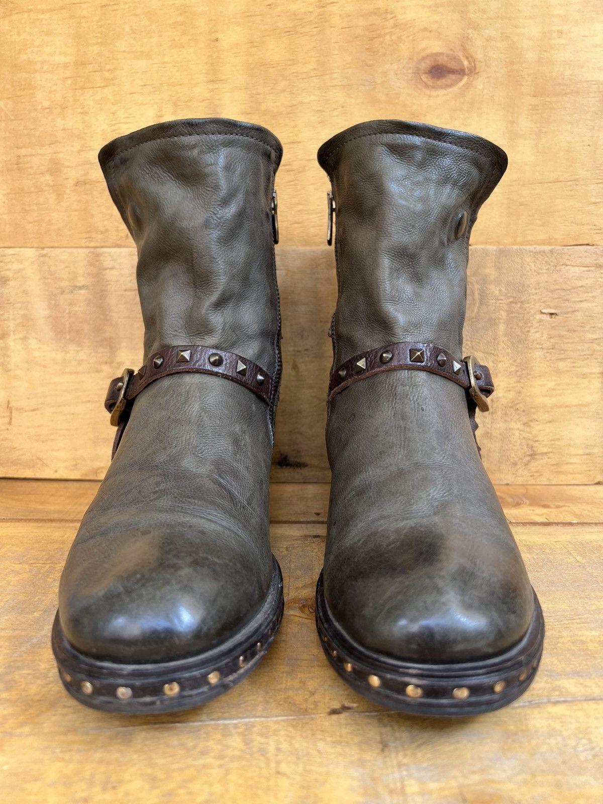 A.S.98 Airstep A.S.98 green leather ankle boots Size US 10 / IT 40 - 2 Thumbnail