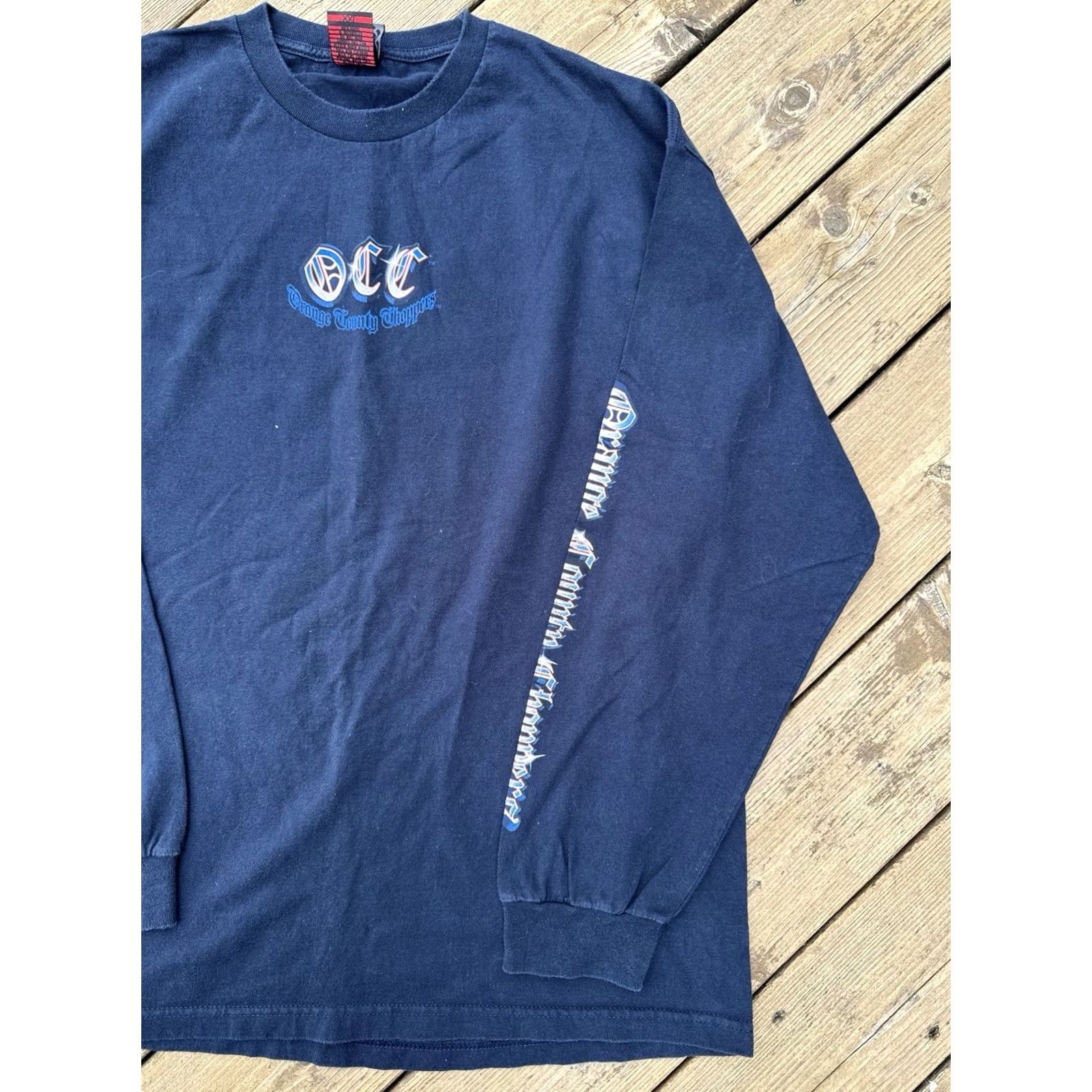 Vintage VINTAGE Orange County Choppers T Shirt OCC Long Sleeve Motorcycle Biker Flames XXL Blue 2000s Mens Size US XXL / EU 58 / 5 - 3 Thumbnail
