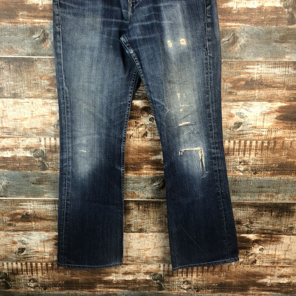 Levi's DL Levis Blue Distressed Denim Pants #C307 Size US 32 / EU 48 - 3 Thumbnail