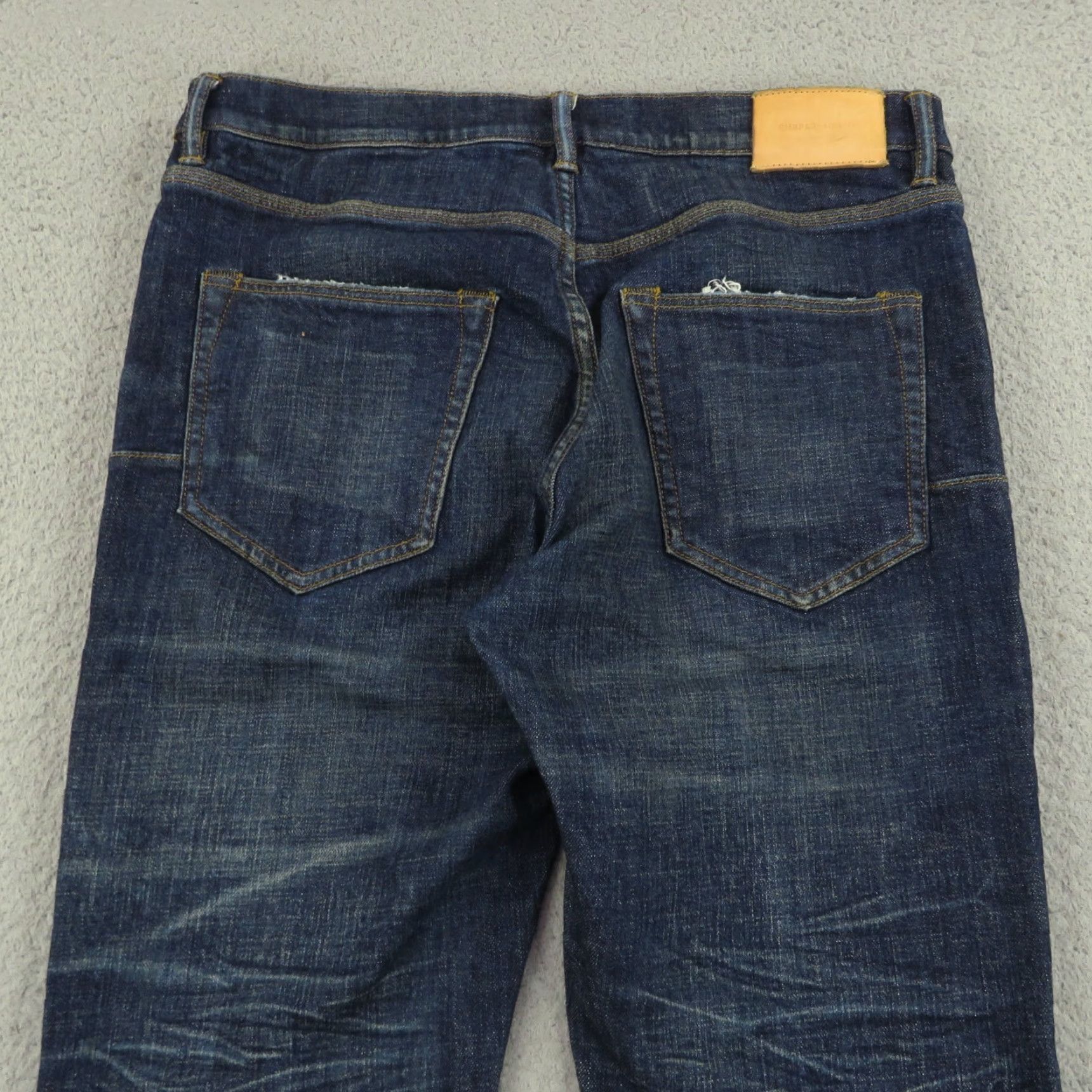 J Brand Purple Brand Jeans Men 32x34 P001 Low Rise Slim Fit Dark Indigo Fades Distressed Jeans Size US 32 / EU 48 - 4 Thumbnail